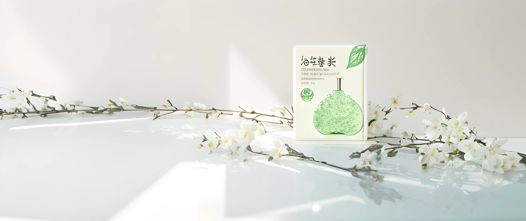 On the table was a tube of cream，There are flowers on it, Product photo, Official product image, product introduction photos, zun, ji-min, product image, Middle Metaverse, su fu, Smooth porcelain skin, professional product photo, shaxi, product introduction photos, japanese collection product, Clean face and body skin, Product photography