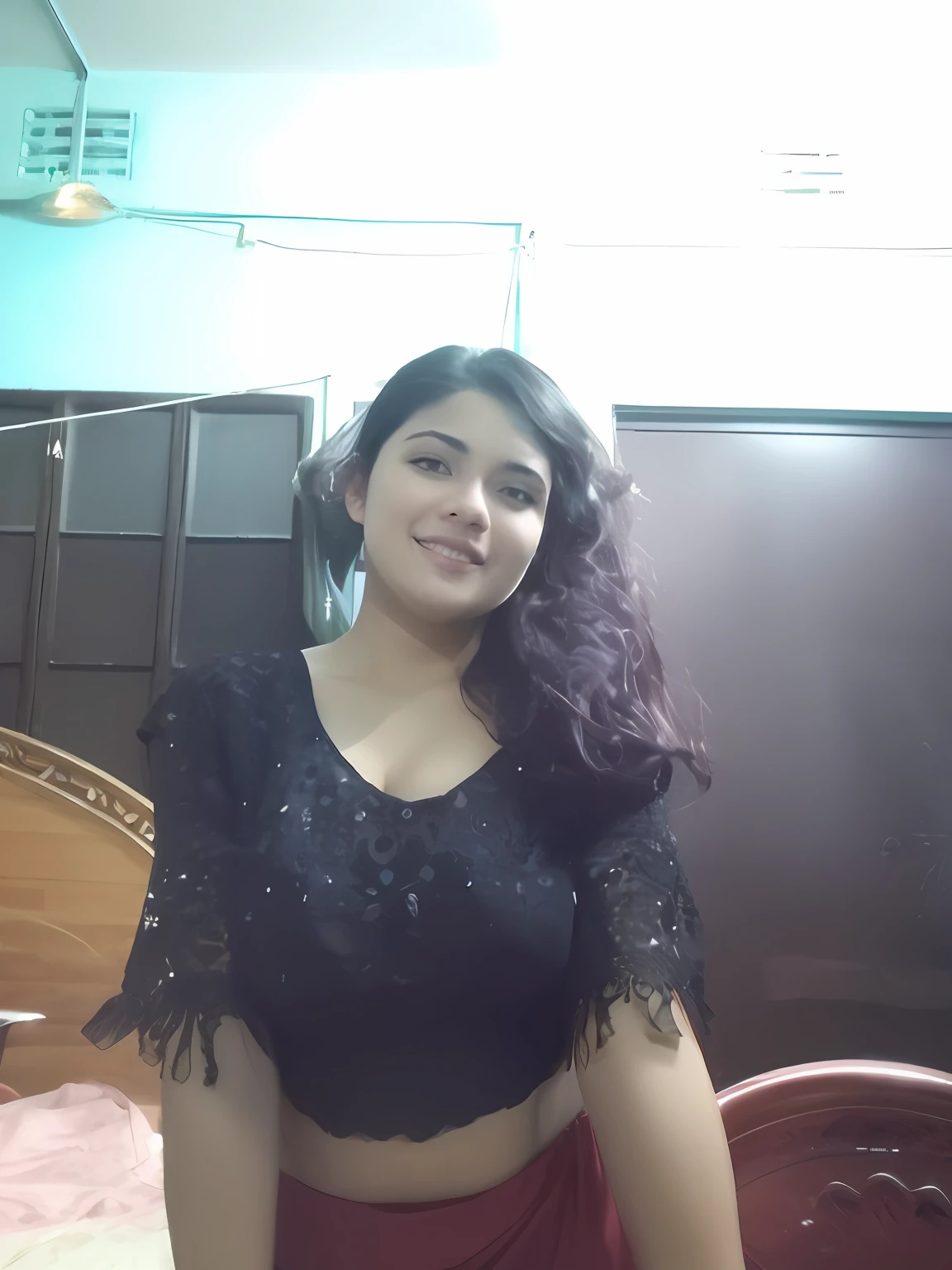 a girl with big boobs and hot figure