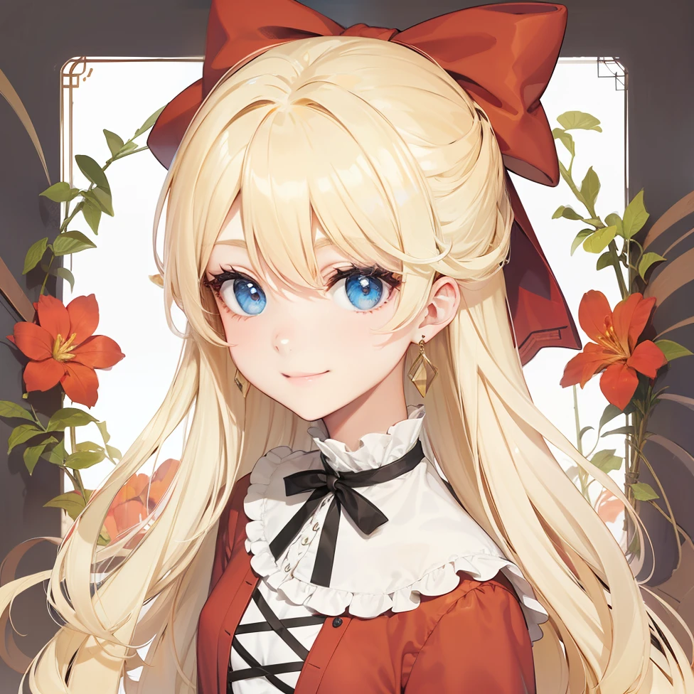 quadratic element,blond hairbl,blueneyes,Smile gently