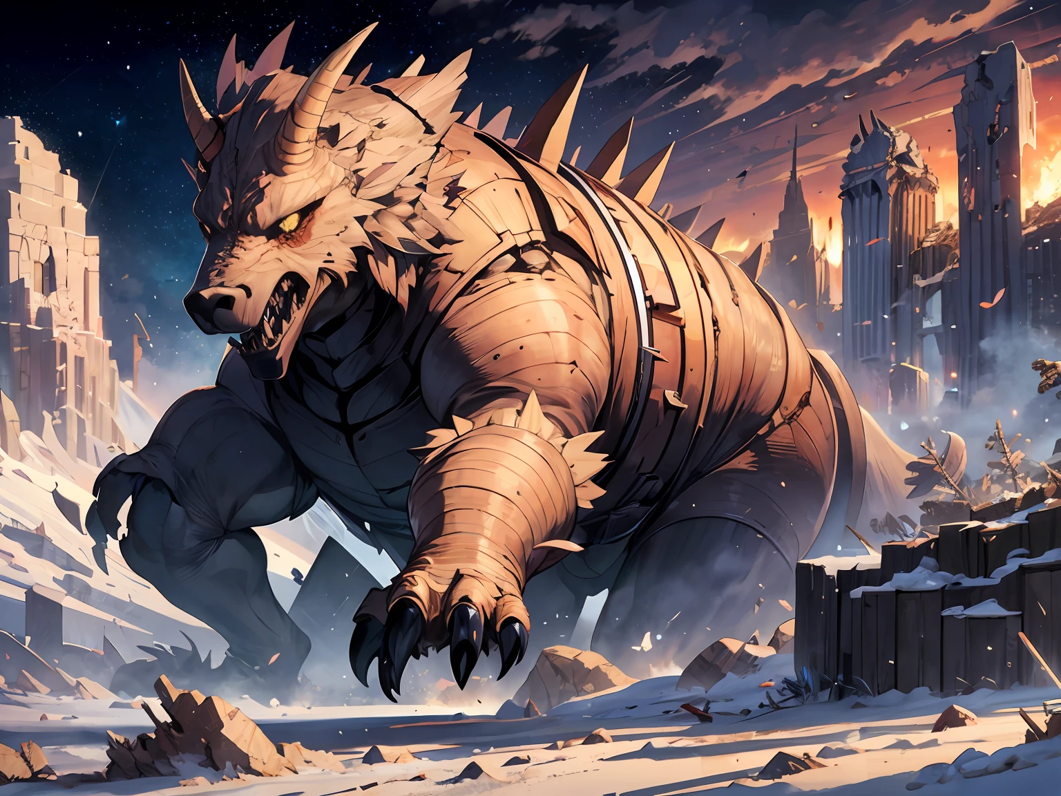 Collapse Earth, destroyed by meteorites, torn apart, behemoths appear