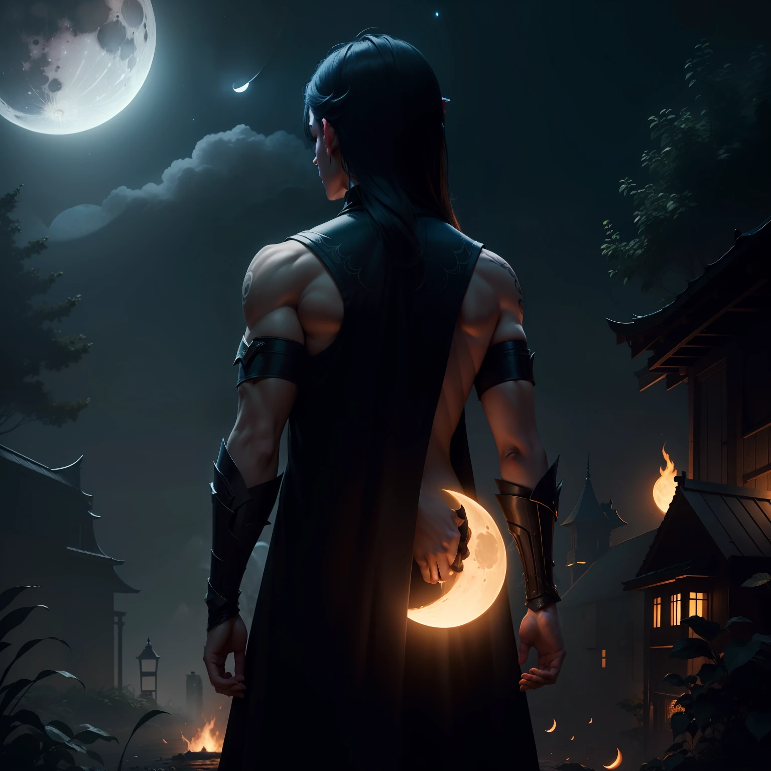 Real Human,Back Shadow,ember,the night,themoon