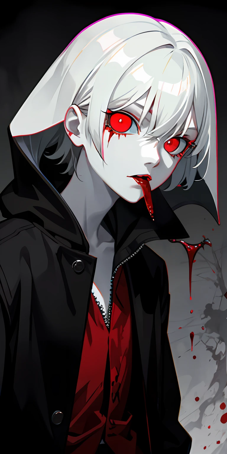 The ghoul's eyes were blood-red and his mouth was wide open