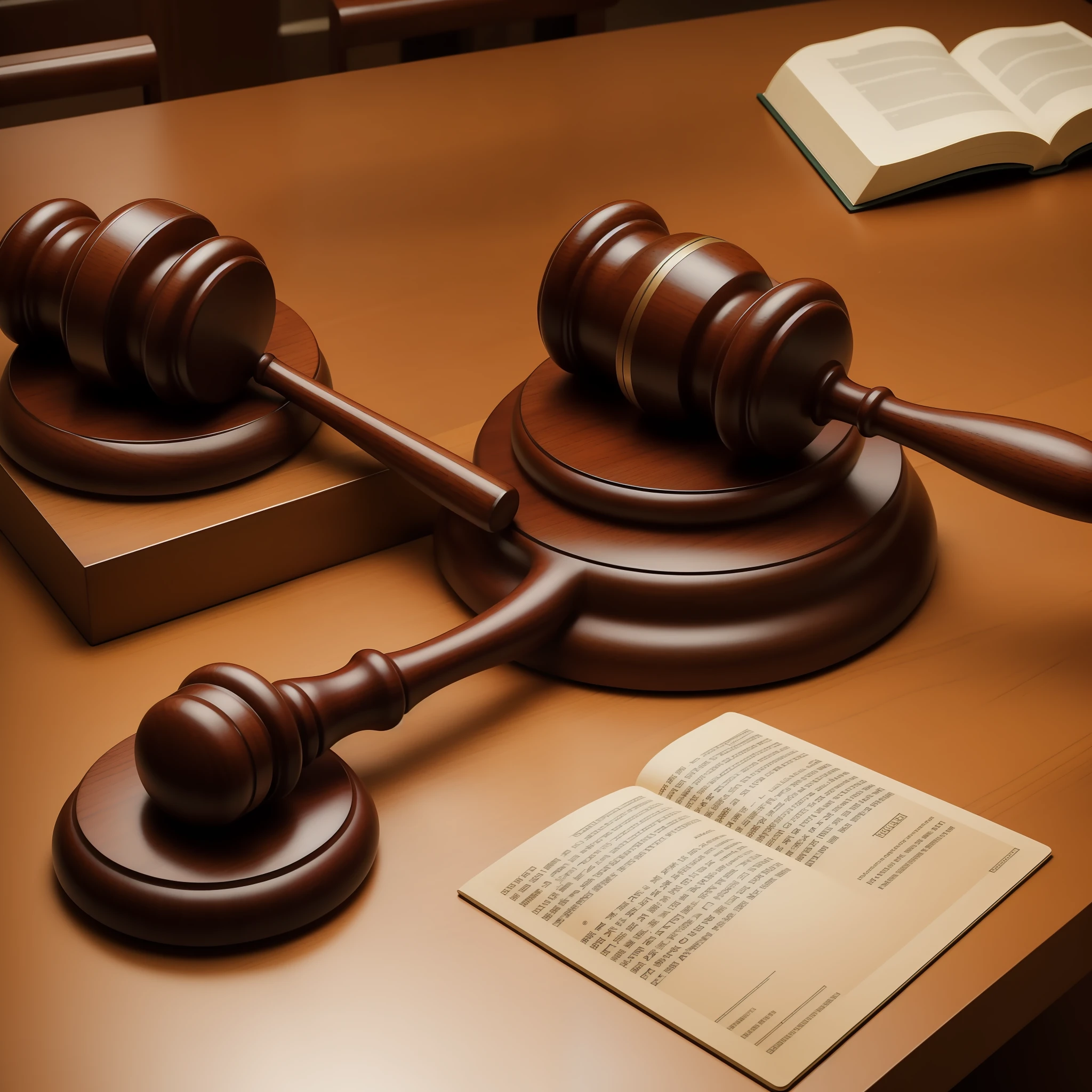 Close-up of a mallet and a book on a table, court images, court session images, defense attorney, Legal comparison, accurate court, law - alligned, Lawyer, doors。, court politics, judge's gavel, Accurate depiction, confucius and jury trial, court archive images, justice, court room, law aligned, in court, court drawing，Best quality at best，8K分辨率，insanely details, realisticlying, professional photoshooting