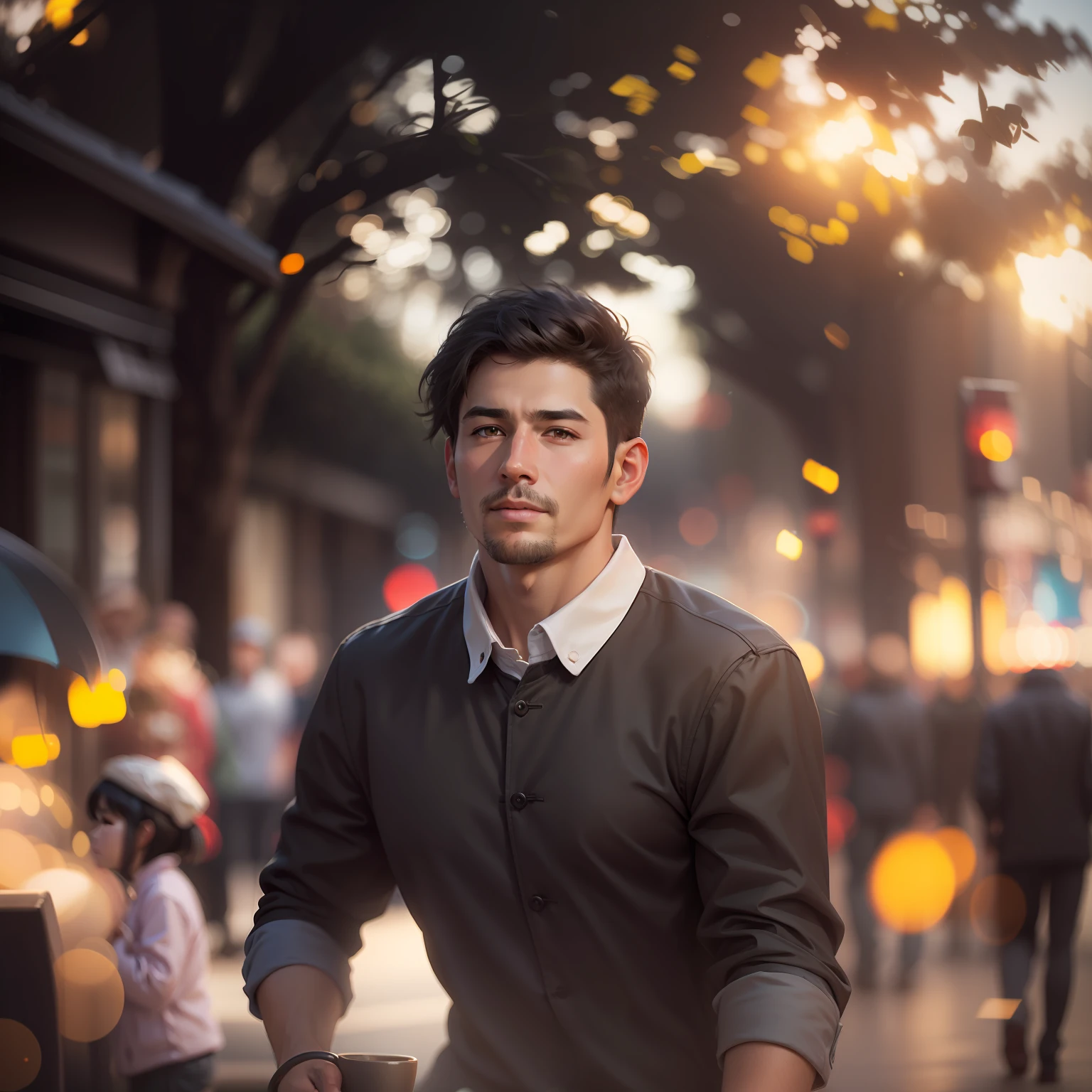 Realistic face,bokeh