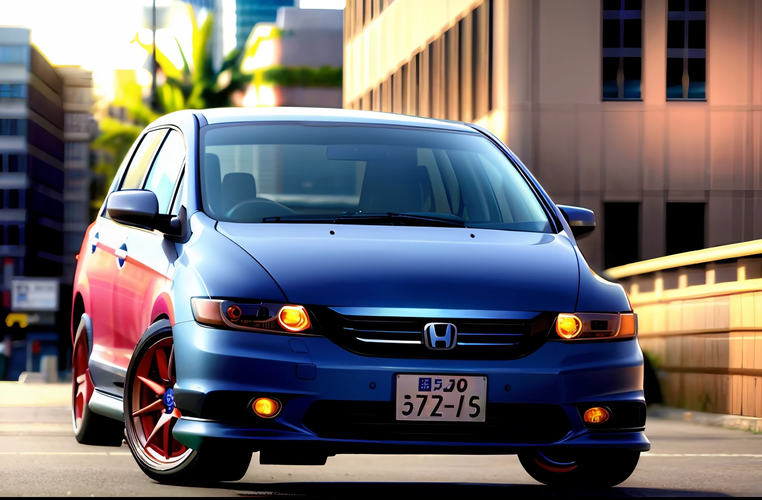 Low-height wagon、HONDA、Rounded headlights