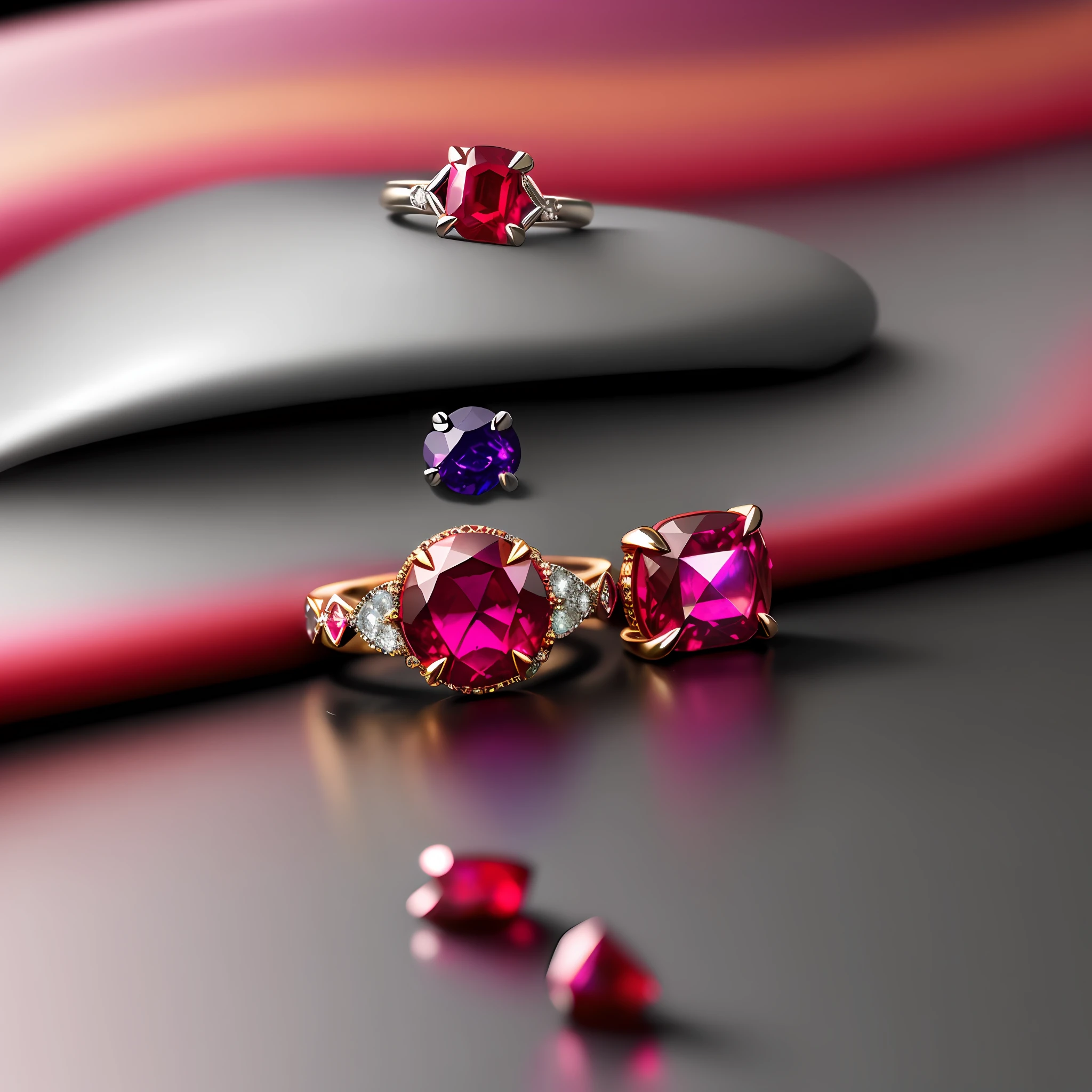 Ruby sapphire ring, Incredibly beautiful, Art Deco, sparkle, close-up, Sony FE GM, highres, 16k, masterpiece, award winning, best quality