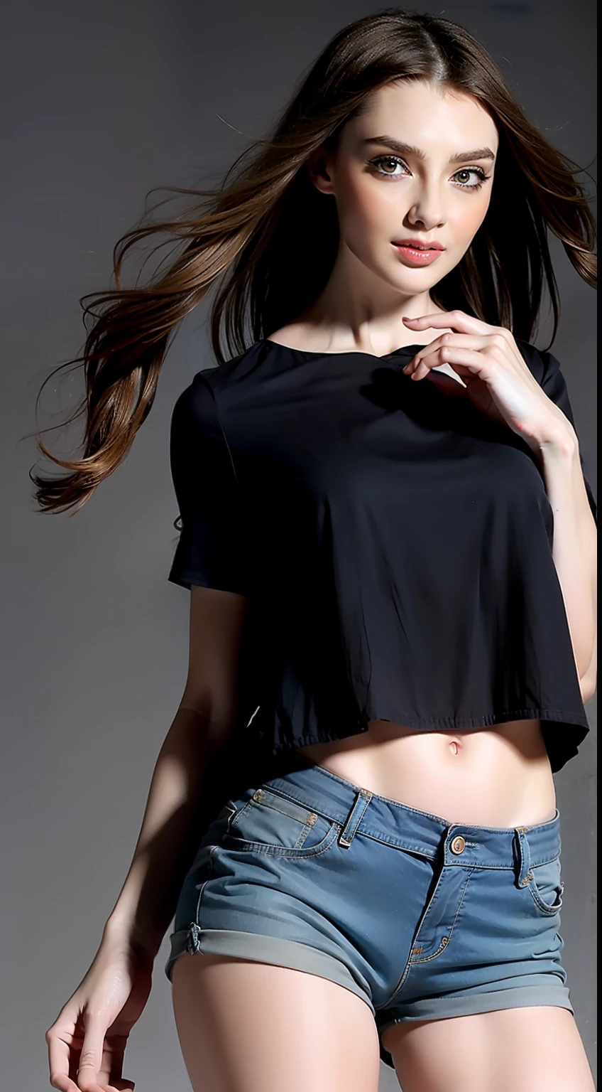 (Hyper Real), (illustratio), (A high resolution), (8K), (The is very detailed), (Most Best Illustration), (美丽细致的眼睛), (best qualtiy), (ultra - detailed), (tmasterpiece), (the wallpaper), (详细的脸), Sagging eyes, long whitr hair,huge tit,swim wears,The background is indoors,(camel-toe)