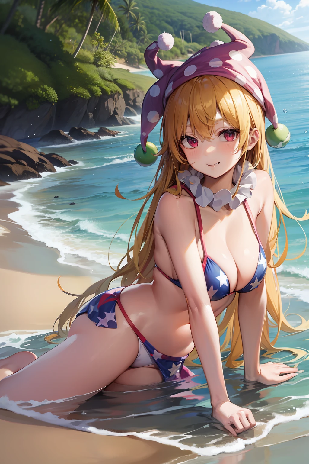 Clownpiece,Touhou Project,bikini,In Hawaii