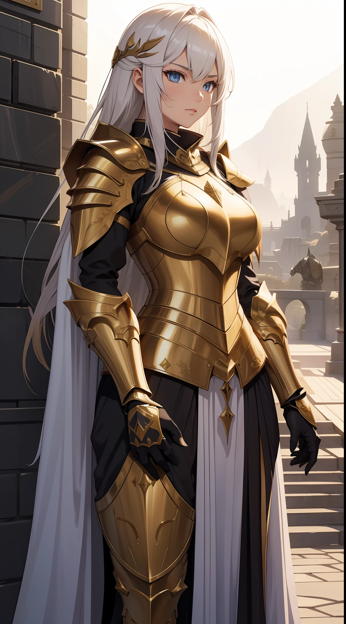 tmasterpiece,hoang lap,finely detailled,HDR,Highly detailed gilded armor,shinning armor,Realistic PLD_armor,Female knight in armor,Wear PLD_armor