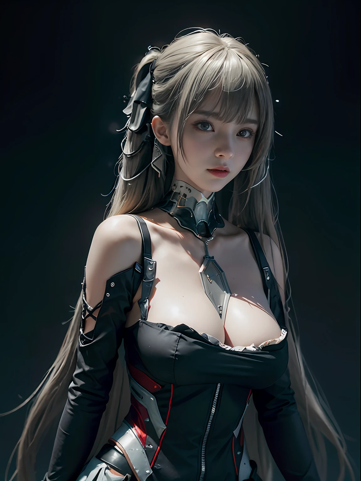 ((best qualtiy)), ((tmasterpiece)), (the detail:1.4), A beautiful cyberpunk female image,hdr(HighDynamicRange),Ray traching,NVIDIA RTX,Hyper-Resolution,Unreal 5,Subsurface scattering、PBR Texture、post-proces、Anisotropy Filtering、depth of fields、maximum definition and sharpness、Many-Layer Textures、Albedo e mapas Speculares、Surface coloring、Accurate simulation of light-material interactions、perfectly proportions、rendering by octane、Two-colored light、largeaperture、Low ISO、White balance、the rule of thirds、8K raw data、fully body photo