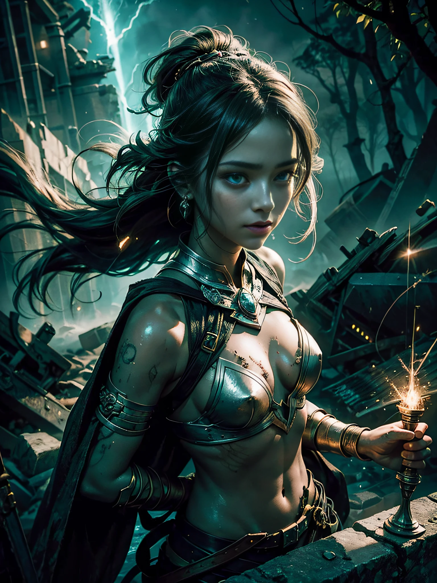 From Darkness to Light: Imagine photographing a battle-hardened Goddess who has emerged from the depths of despair and trauma. Highlight their resilience, the spark of hope in their eyes, and the strength they have gained from overcoming adversity.