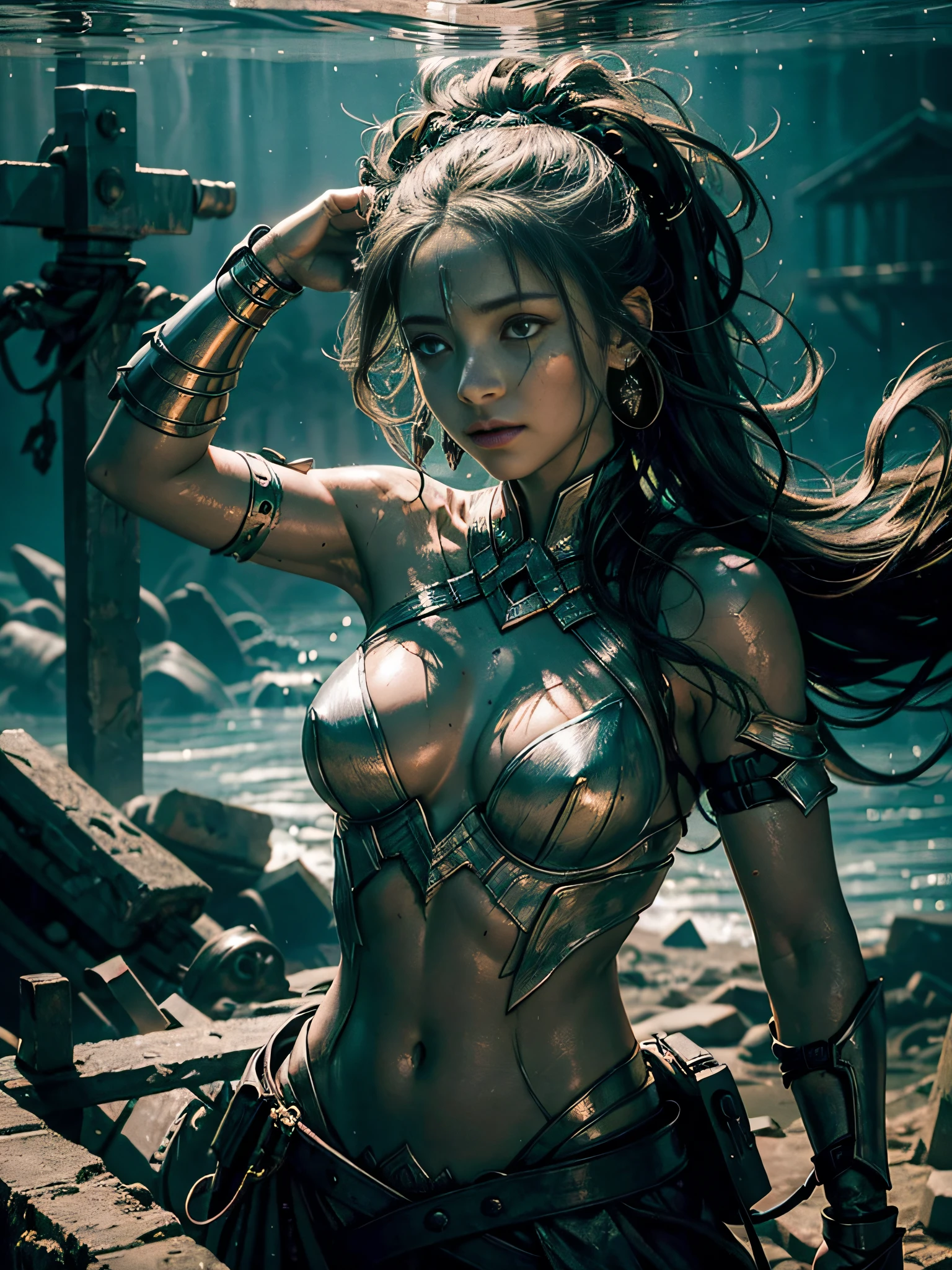 From Darkness to Light: Imagine photographing a battle-hardened Goddess who has emerged from the depths of despair and trauma. Highlight their resilience, the spark of hope in their eyes, and the strength they have gained from overcoming adversity.