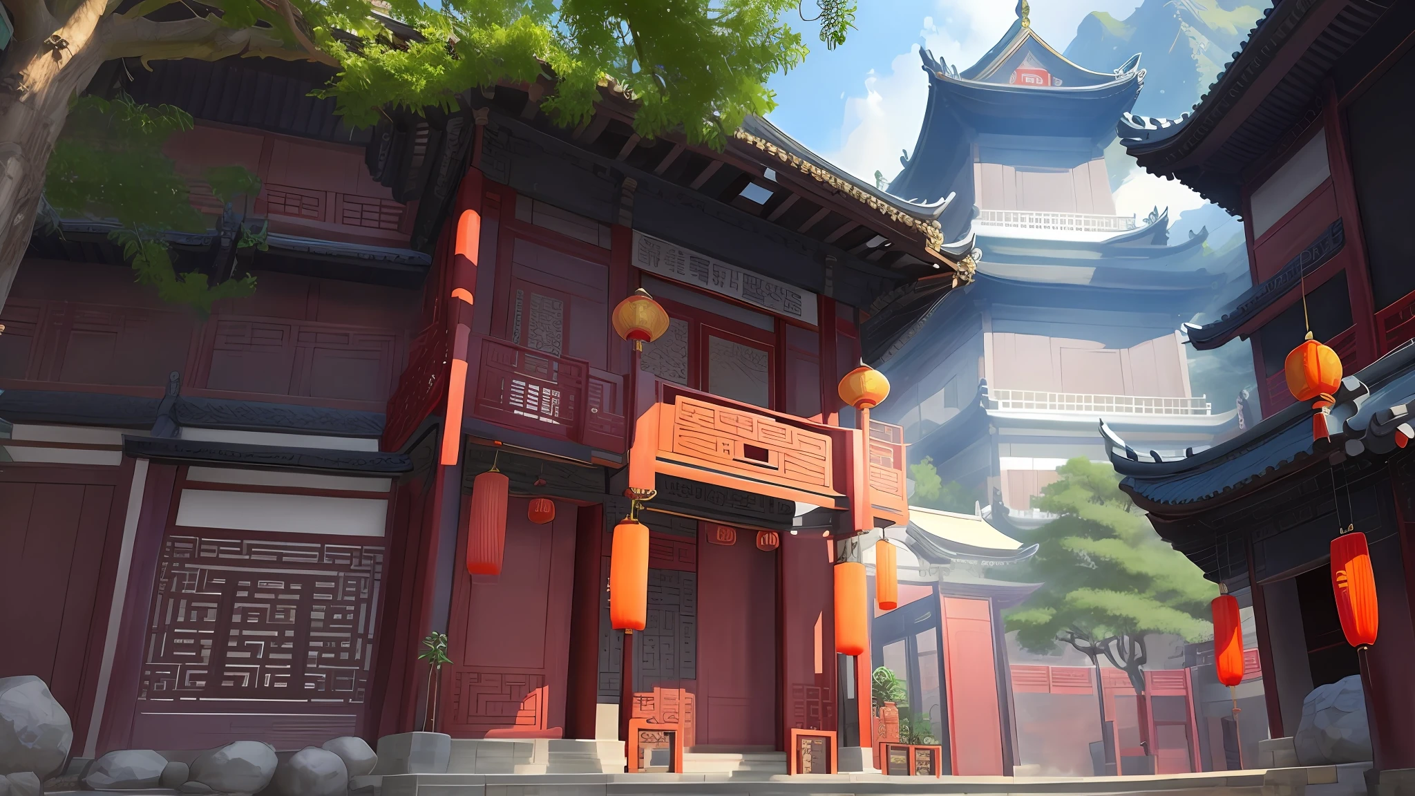 China-style,Chinese Tang dynasty rendering,Chinese Ancient Architecture,Ancient Chinese towns