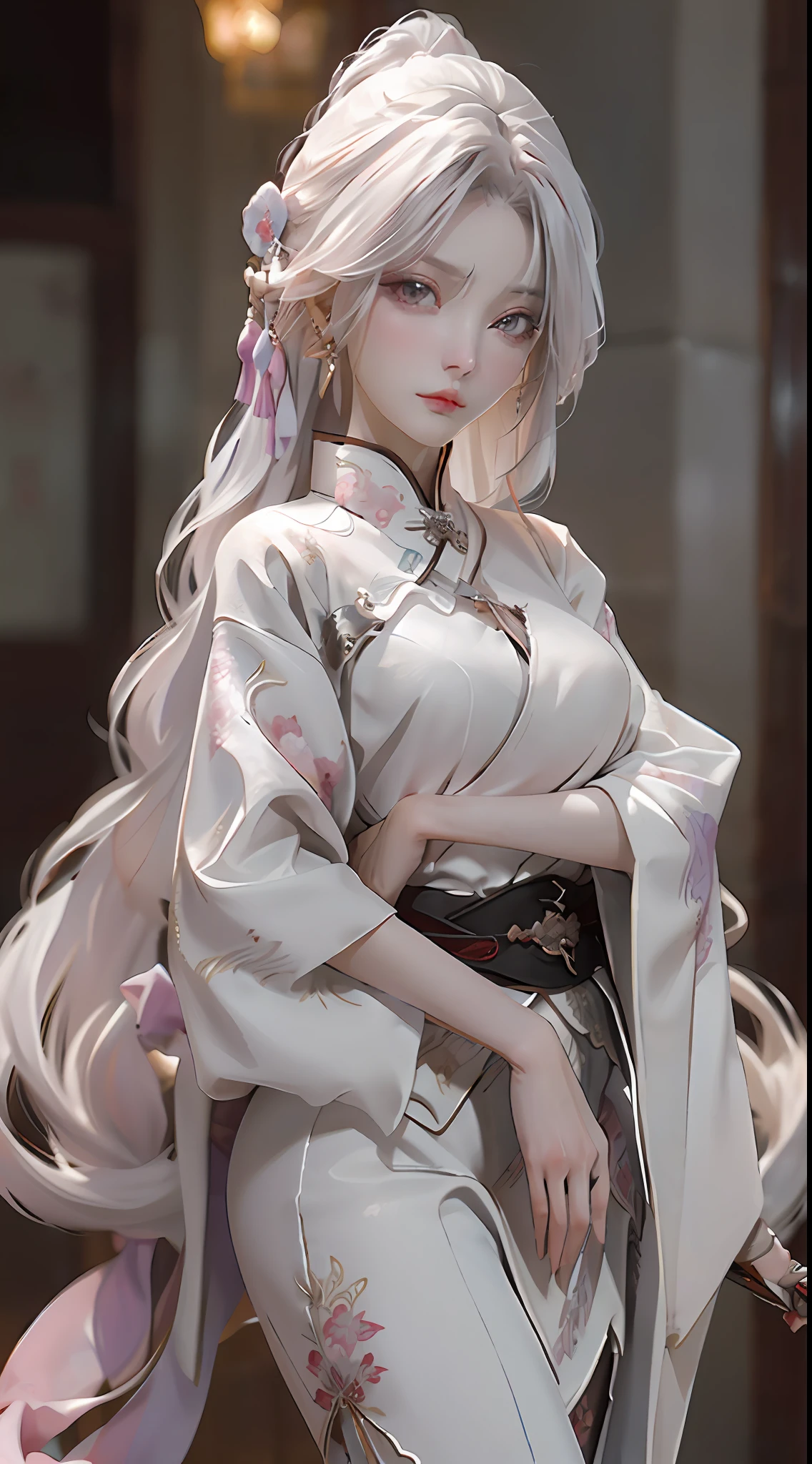 Masterpiece, Best, Night, Full Moon, 1 Female, Mature Woman, Chinese Style, Ancient China, Elder Sister, Royal Sister, Cold Face, Expressionless, Silver White Long Haired Woman, Pale Pink Lips, Calm, Intellectual, Three Belts, Gray Hitomi, Assassin, Dagger, Flower Ball Background, Strolling Street Masterpiece, Best, Night, Full Moon, 1 Female, Mature Woman, Chinese Style, Ancient China, Elder Sister, Royal Sister, Cold Face, Expressionless, Silver White Long Haired Woman, Pale pink lips, calm, intellectual, three belts, gray pupils, assassin, dagger, flower ball background, street view, white-haired catwoman, Hanfu, cat ears, cat tail, clear purple eyes