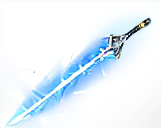 Close up of sword on blue background, shinning sword, giant sword, magical sword, Glowing sword, Shining sword, silver sword, Magic Sword, holographic blade!, war blade weapon, Huge sword, Fantasy Blade, Laser sword, big sword, The sword, Polearm sword, fantasy sword, brandishing powerful sword, sword slash