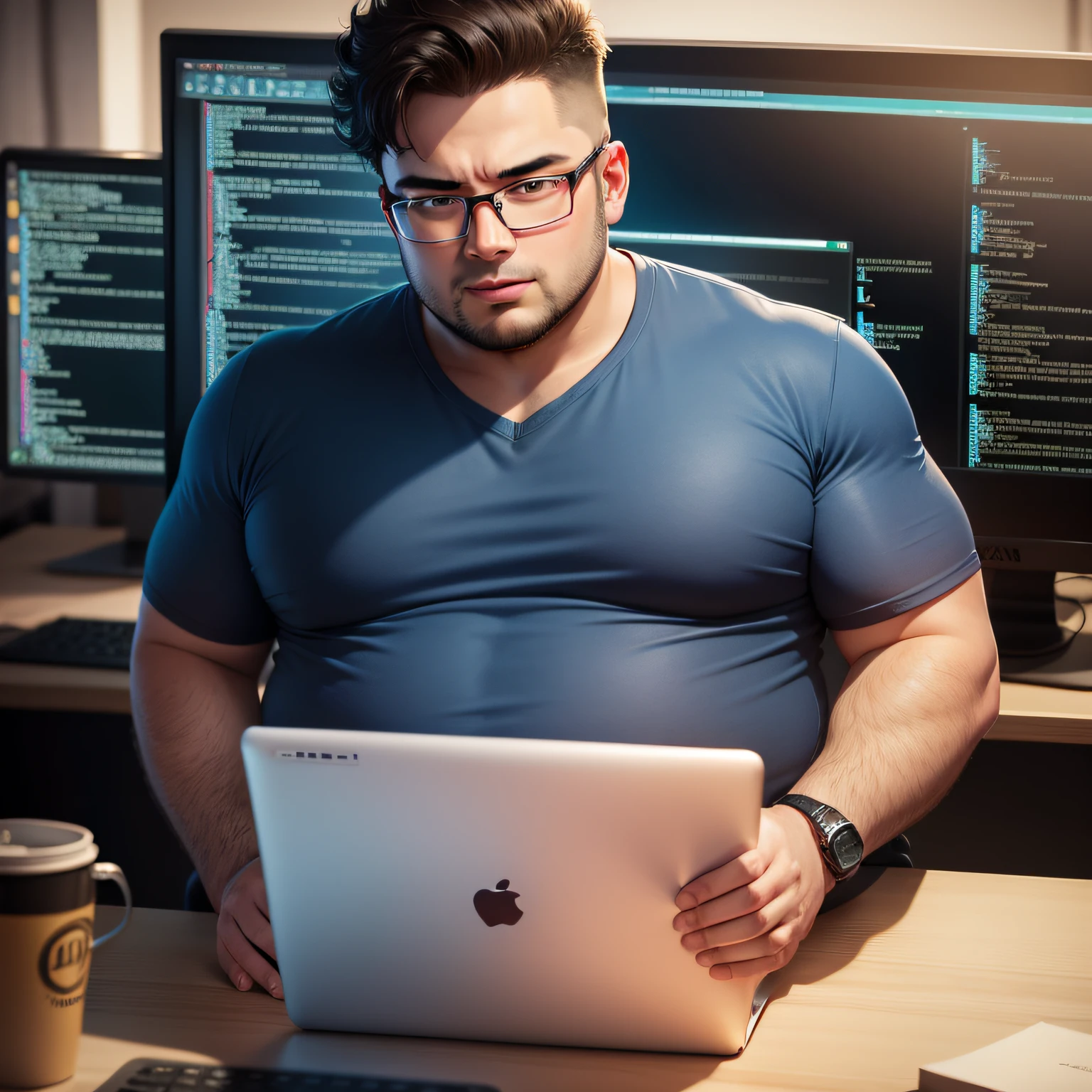 Programmers are a little fat with glasses