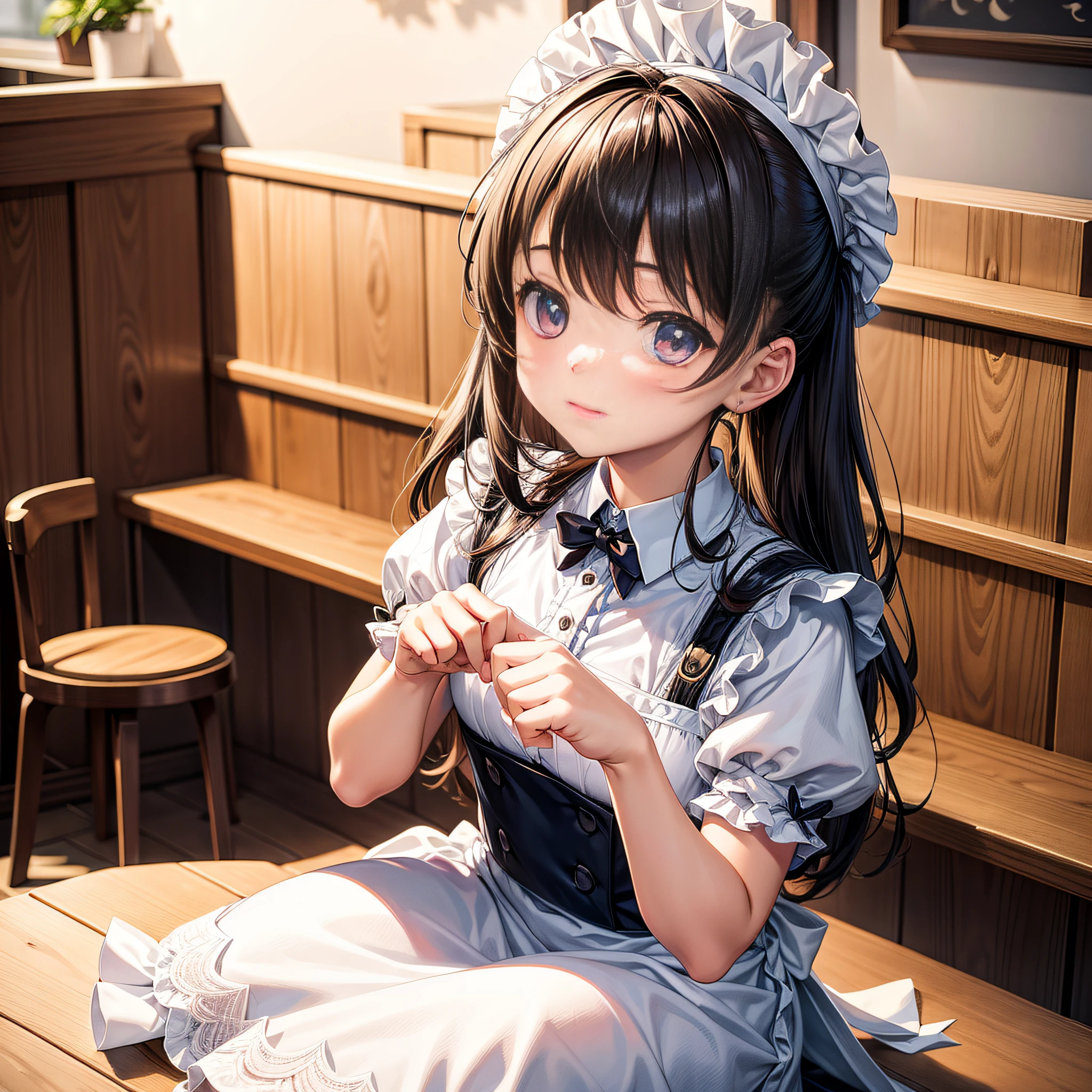Cute s top-quality masterpiece Normal five fingers Lustrous hair maid café clerk