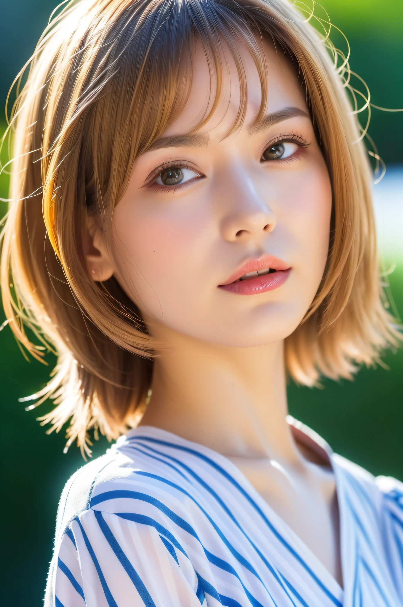 Close up photo of a girl、shorth hair、blonde  hair、Wearing a yukata、Hot spring in the background、Natural hot springs
Highest Quality、realisitic、Photorealsitic、(intricate detailes:1.2)、(delicate detail)、(ciinematic light、best quality backlight)、Clear Line、foco nítido、Lifelike face、Detailed face
Unity 8K Wallpapers、超A high resolution、(Photorealsitic:1.4)、looking at the viewers、