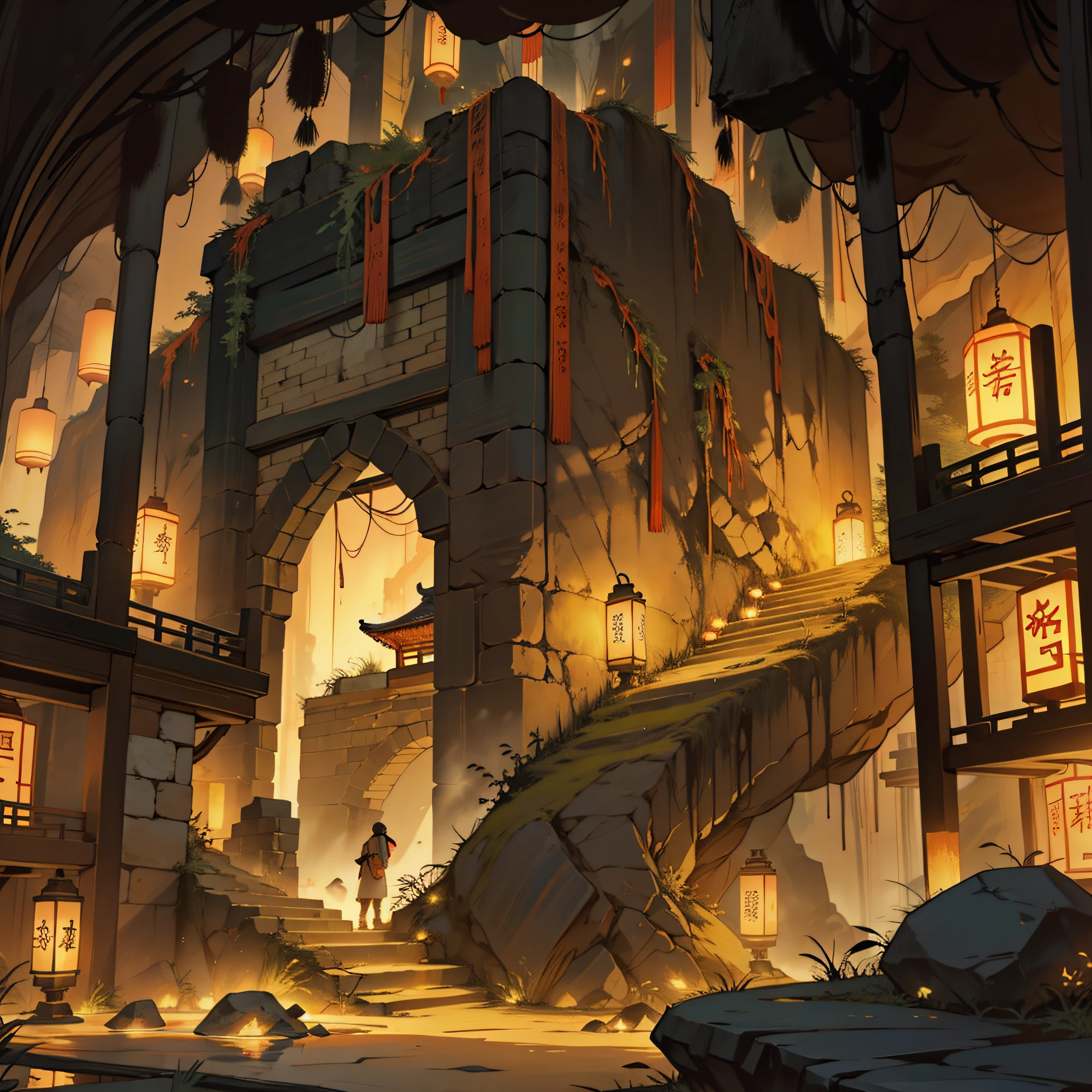 ancient cave，A refuge in the Tang Dynasty，Artifacts and ancient books are buried inside，