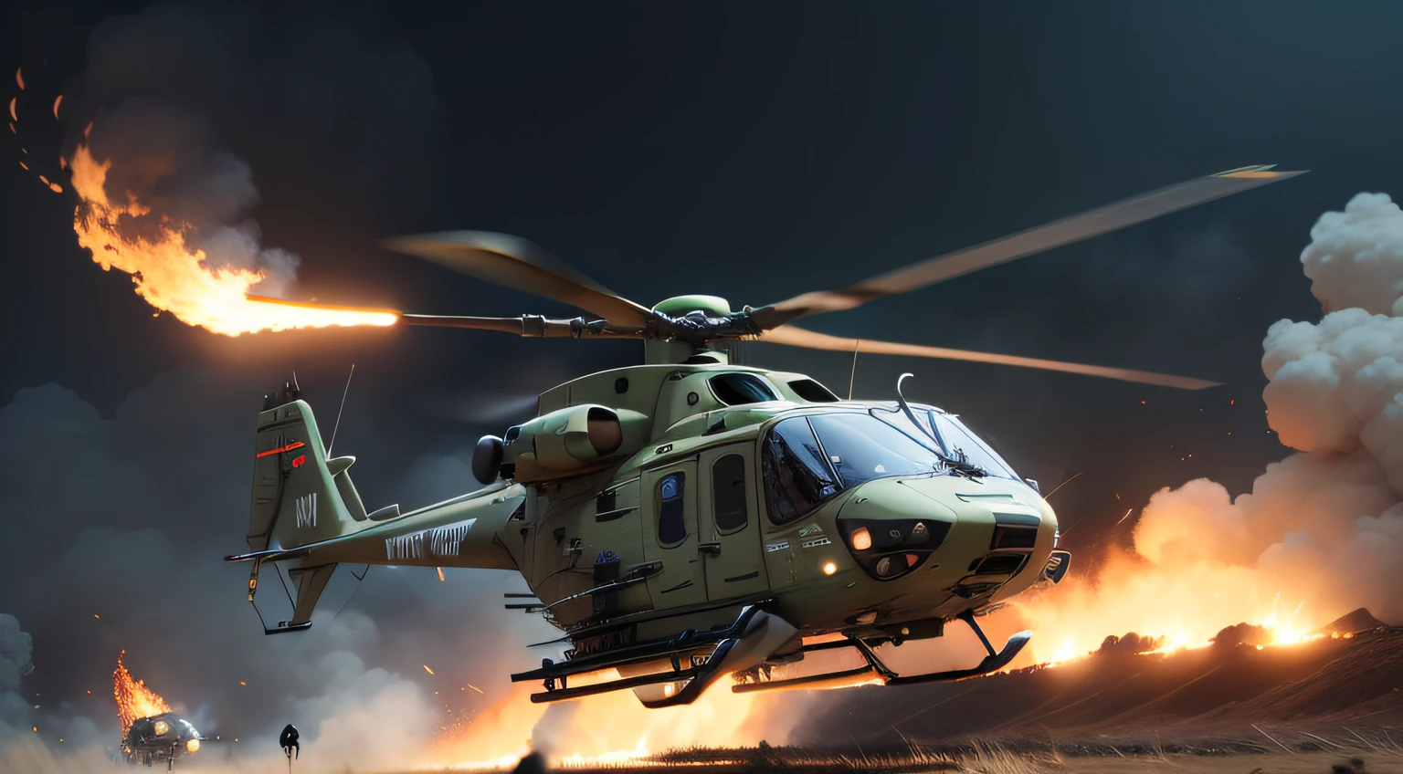 Combat helicopters，Full fire