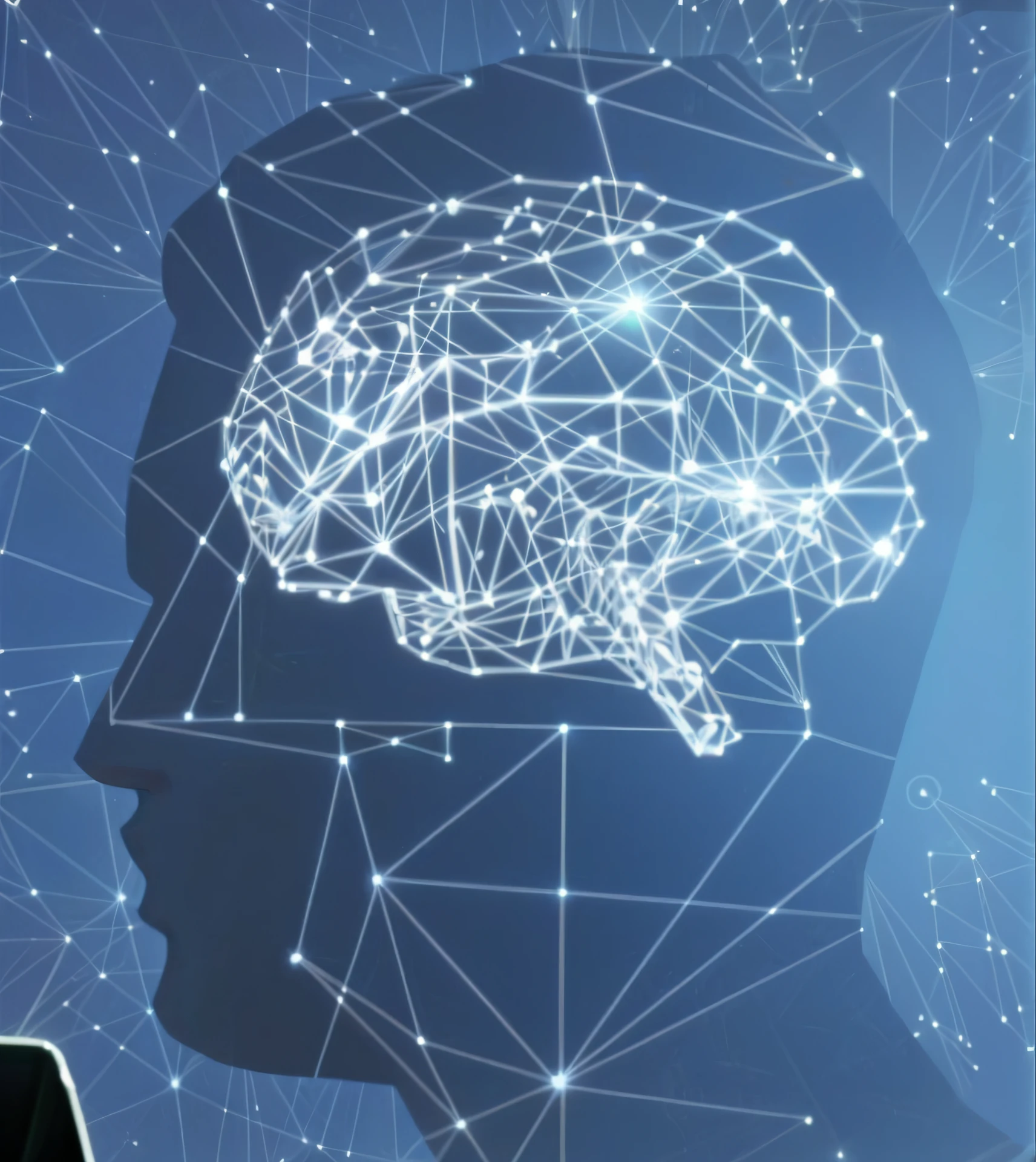 circuitry visible in head, strong artificial intelligence, brain connected to computer, endless collaboration with ai, the encrypted metaverse, neuromorphic chip, brain interface, deep learning, the coming ai singularity, Artificial intelligence, neural networks, Distributed awareness, Electronic brain, intense knowledge, Artificial awareness