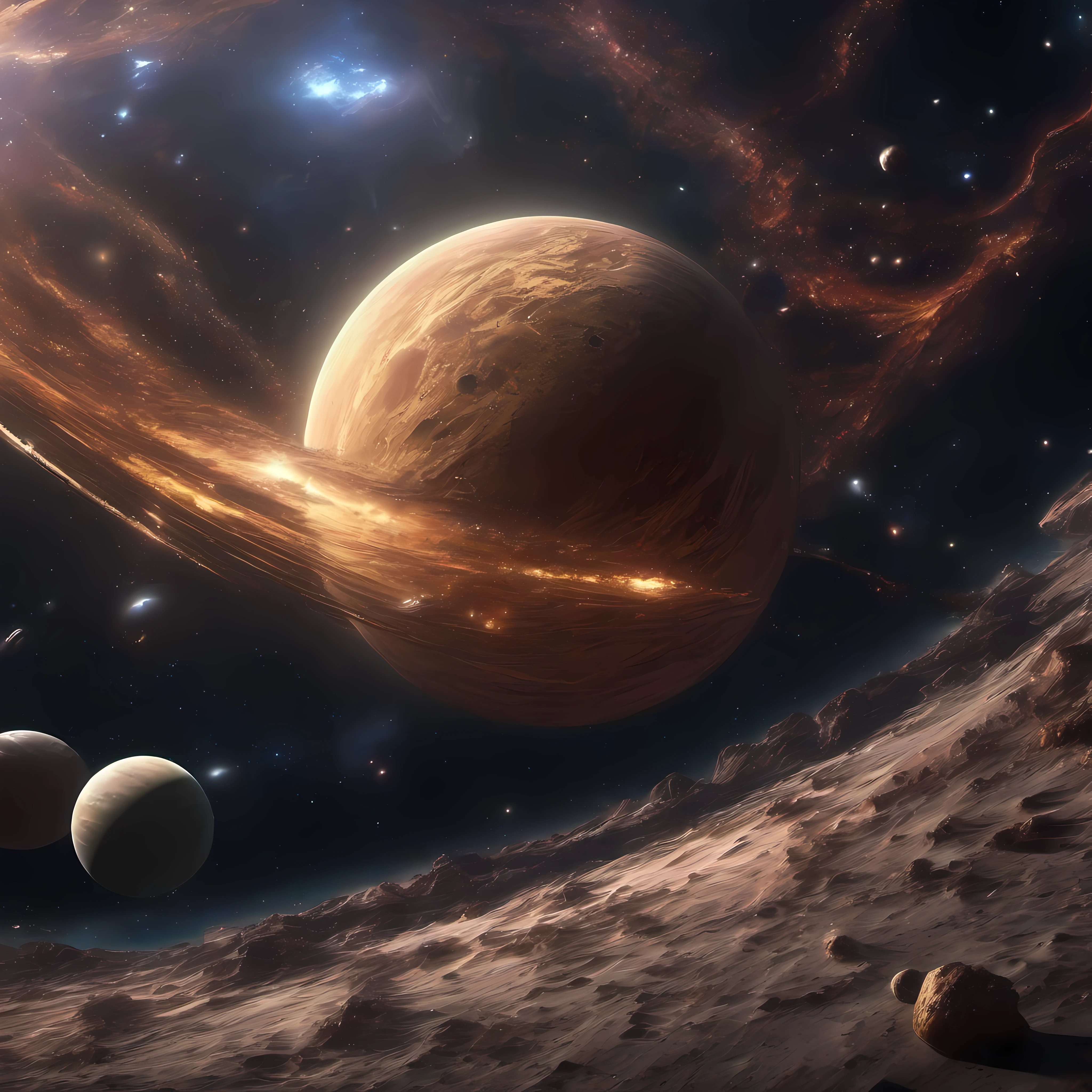 Masterpiece, Best quality, High quality, Extremely detailed Cg Unity 8K wallpaper, Depth of field, hdr,,Photorealistic,Extremely detailed, Intricate, High detail, Universe, space, milky ways, stars, planetes, astronault, kosmos, Celestial, Starcloud, black hole, solar system, cosmic rays, supernova, Deep space, astronomical objects，Celestial bodies glow，The galaxy shines