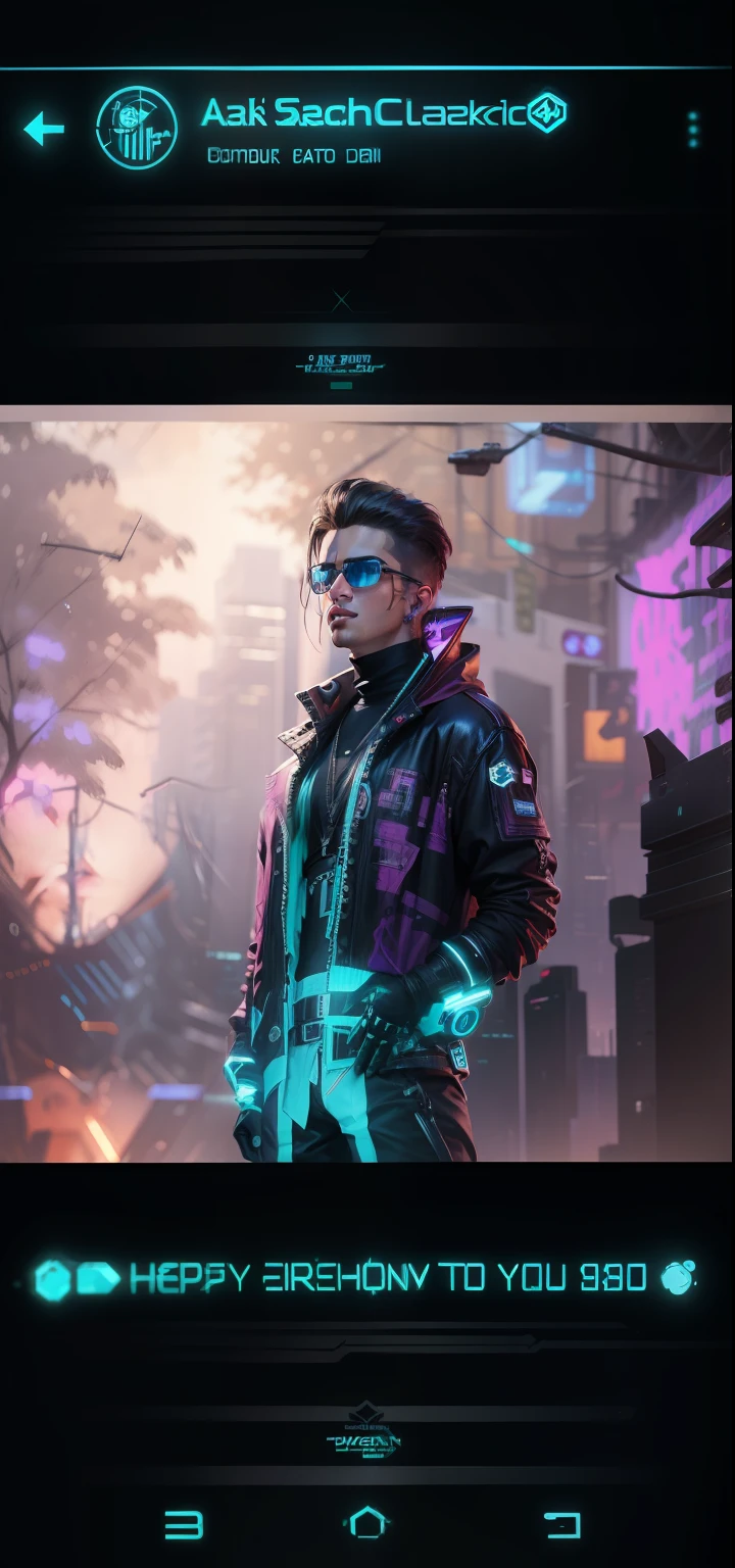 Change background cyberpunk handsome boy, realistic face, 8k, ultra realistic