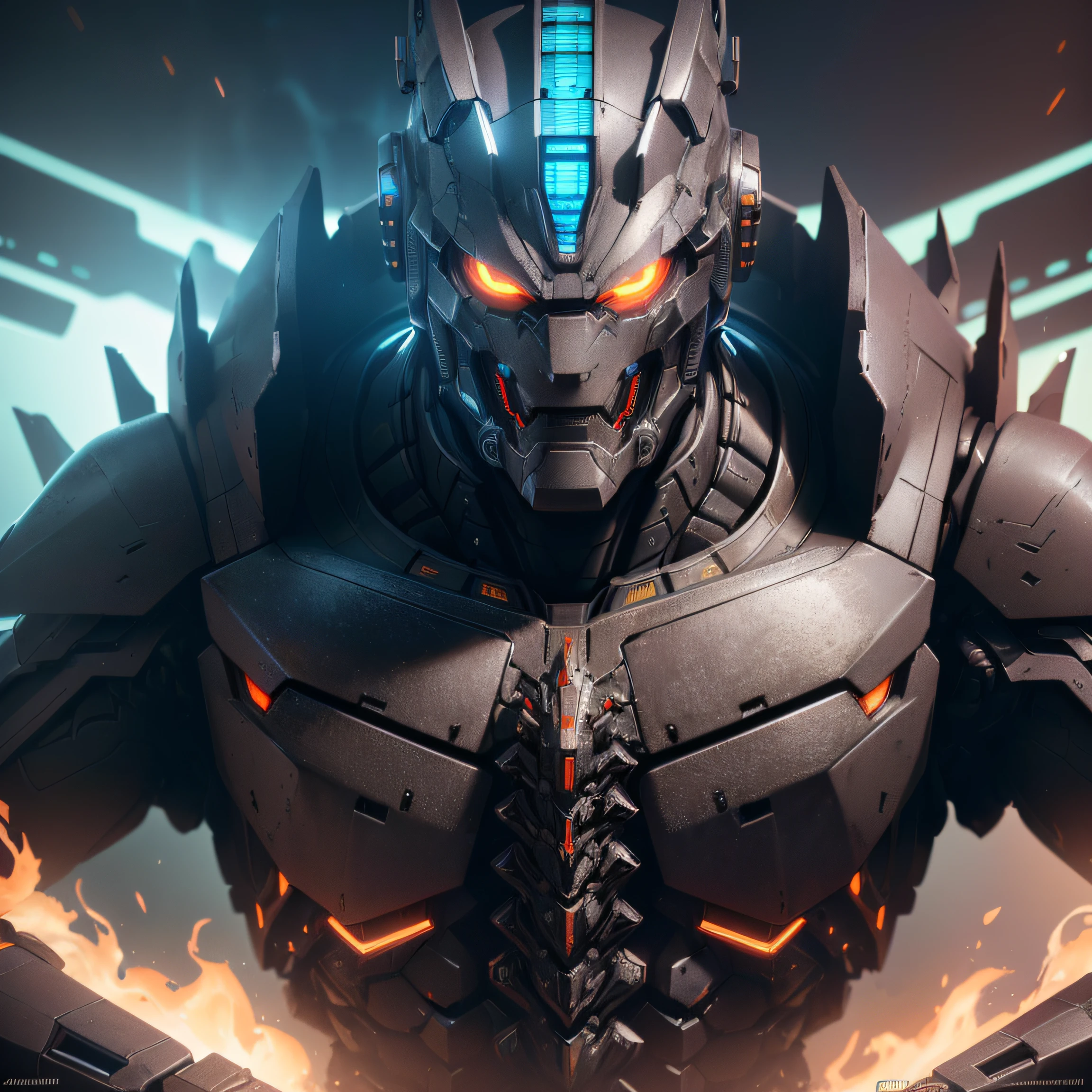 Close-up of a robot with glowing eyes and a glowing sword, unreal engine 4k wallpaper, highly detailed 4k digital art, trending on artstation 4k, 4k detailed digital art, octans. Trending on ArtStation, Octane number trending on CGsociety, Daniel Maidman Octane Rendering, Ultra detailed game graphics, by Dan Mumford. 8K octane rendering