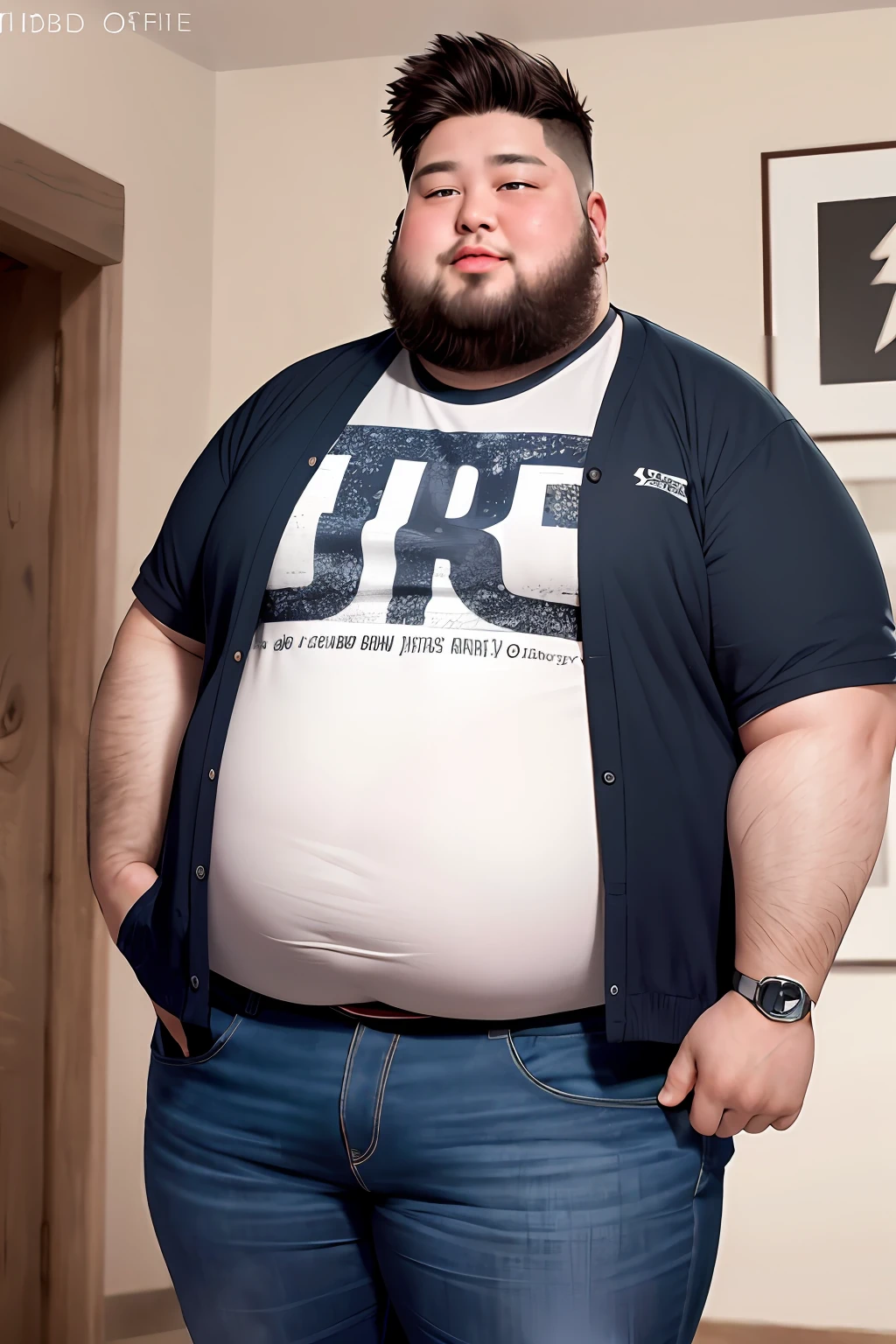 Libido boy,Fat Chubby,Hair that stands up