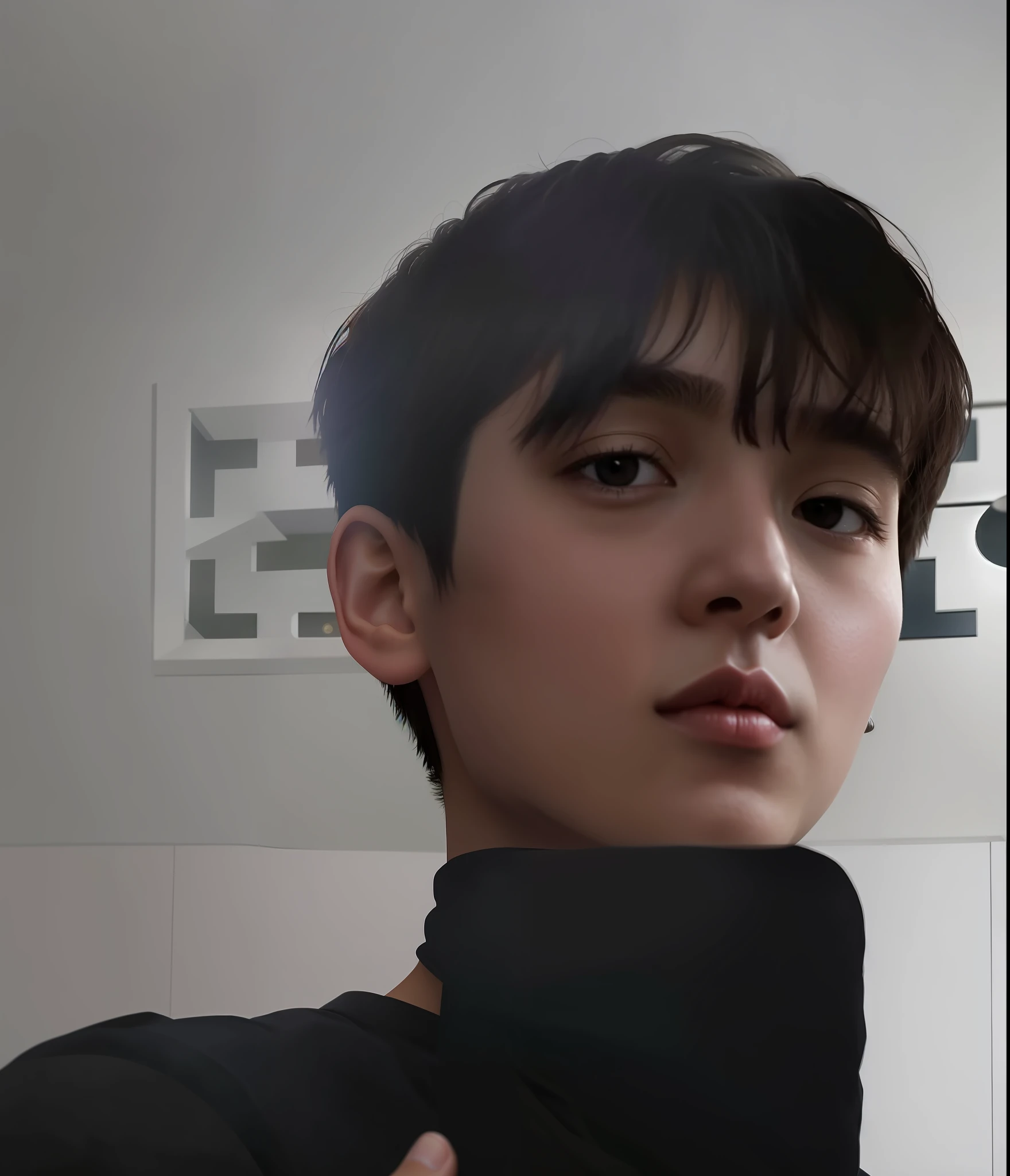 there is a young man taking a selfie in a mirror, 1 7 - year - old boy thin face, 1 , 18 years old, boy thin face, 2 2 years old, 2 3 years old, yanjun chars old, loong, jinyoung shin, inspired by jeonseok lee, with short hair
