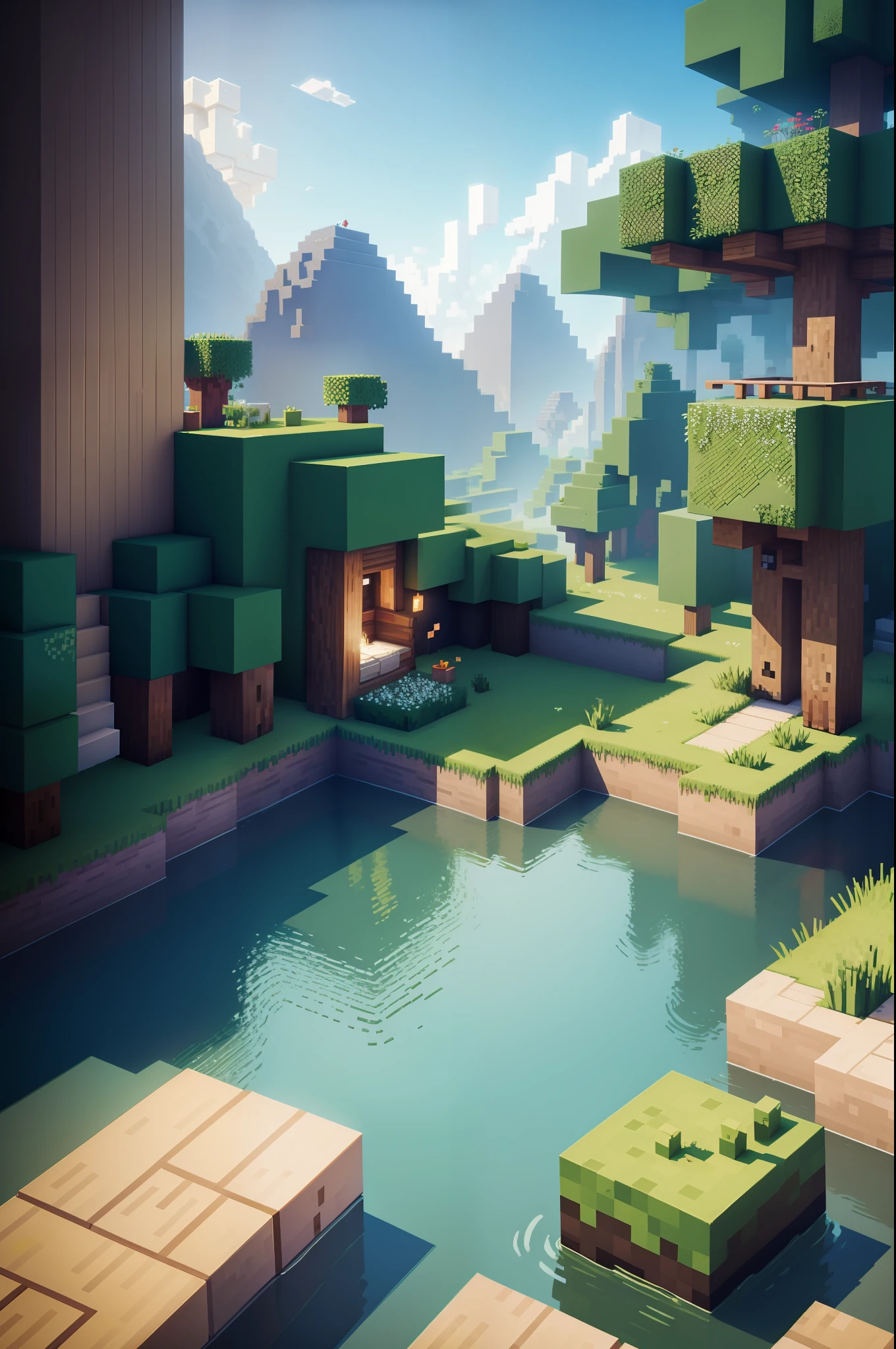 Warm, beautiful and peaceful minecraft
