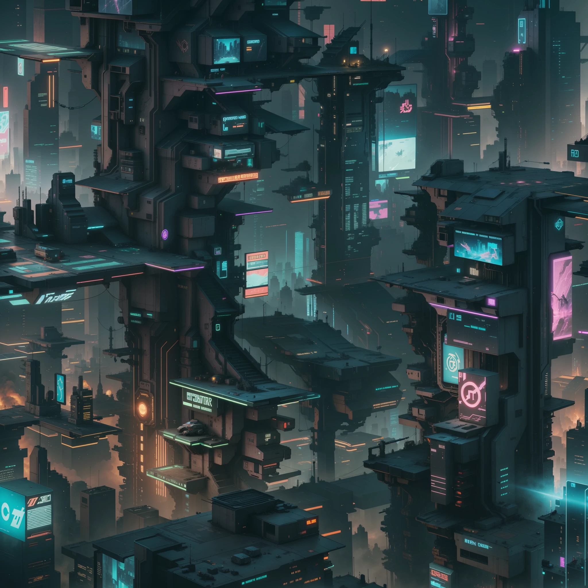Cyberpunk-city,Highest high resolution