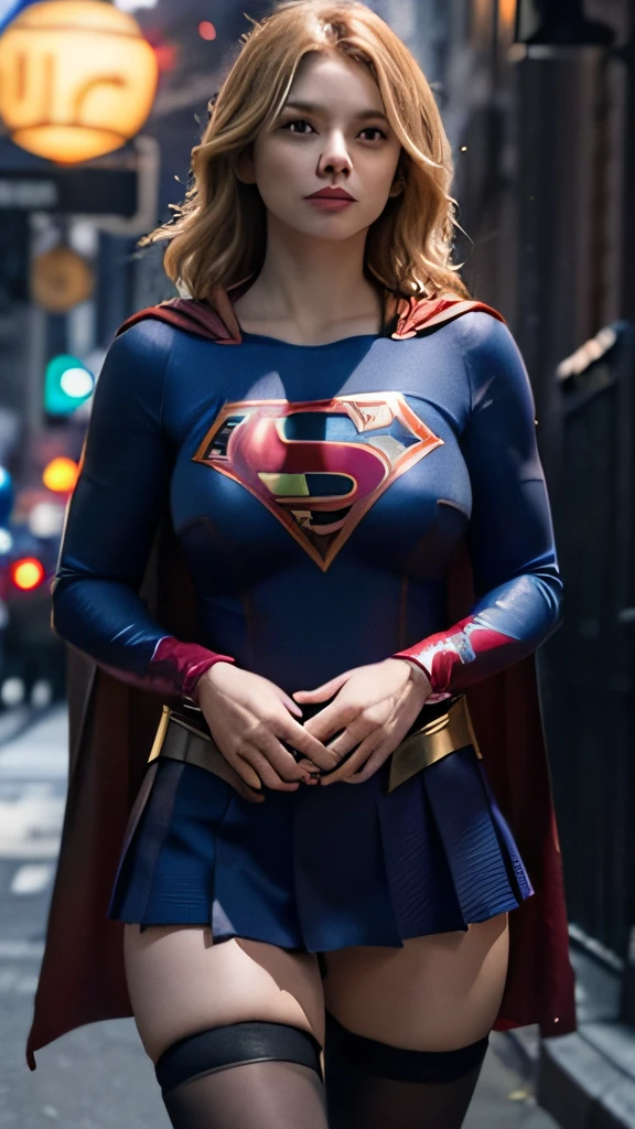 Woman body set big breasts, Supergirl costume dress