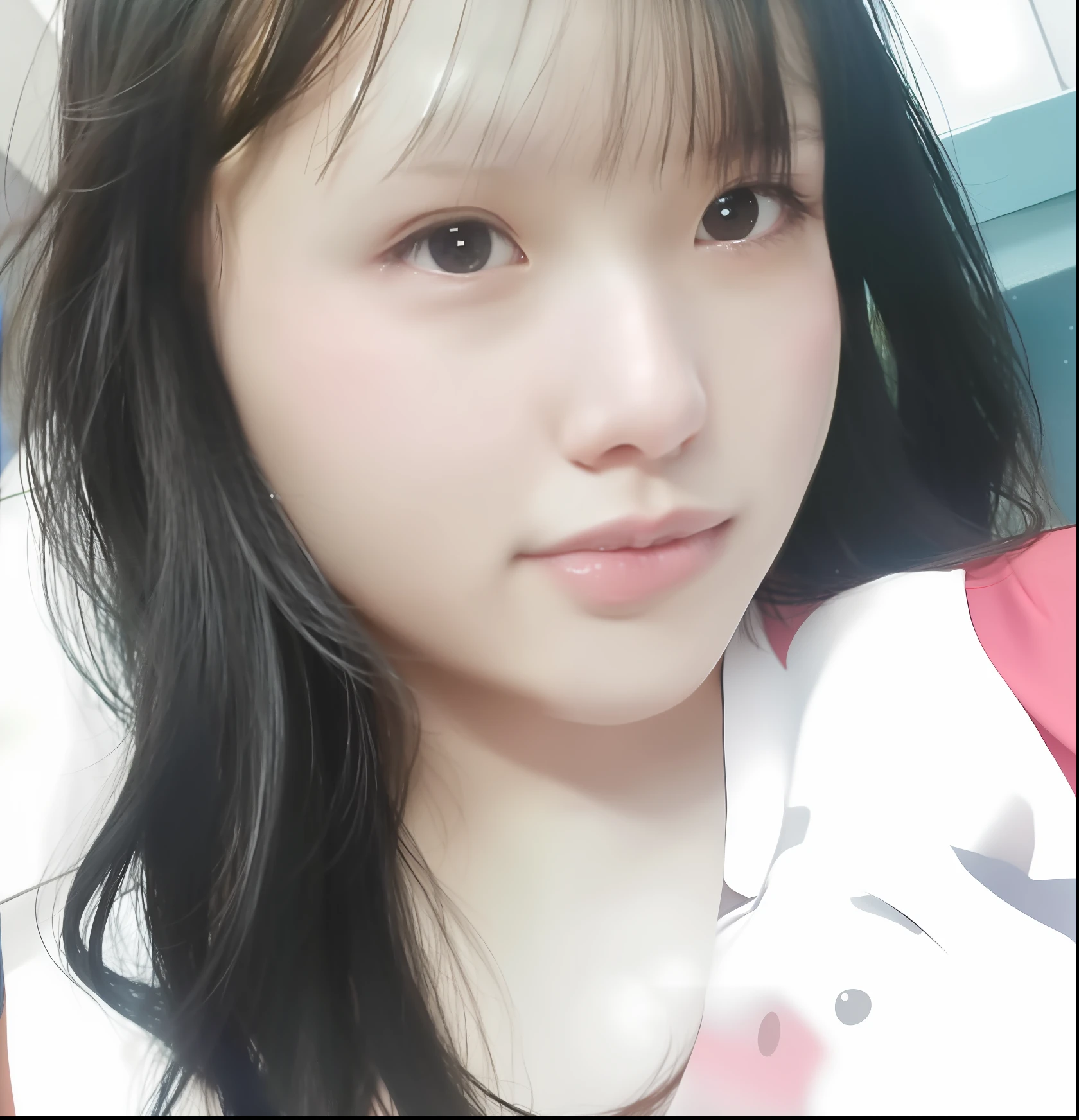 there is a young girl with long black hair posing for a picture, xintong chen, korean girl, 18 years old, sakimi chan, jaeyeon nam, young cute wan asian face, 19-year-old girl, 2 , 2 7 years old8 yo, heonhwa choe, 1 6 years old