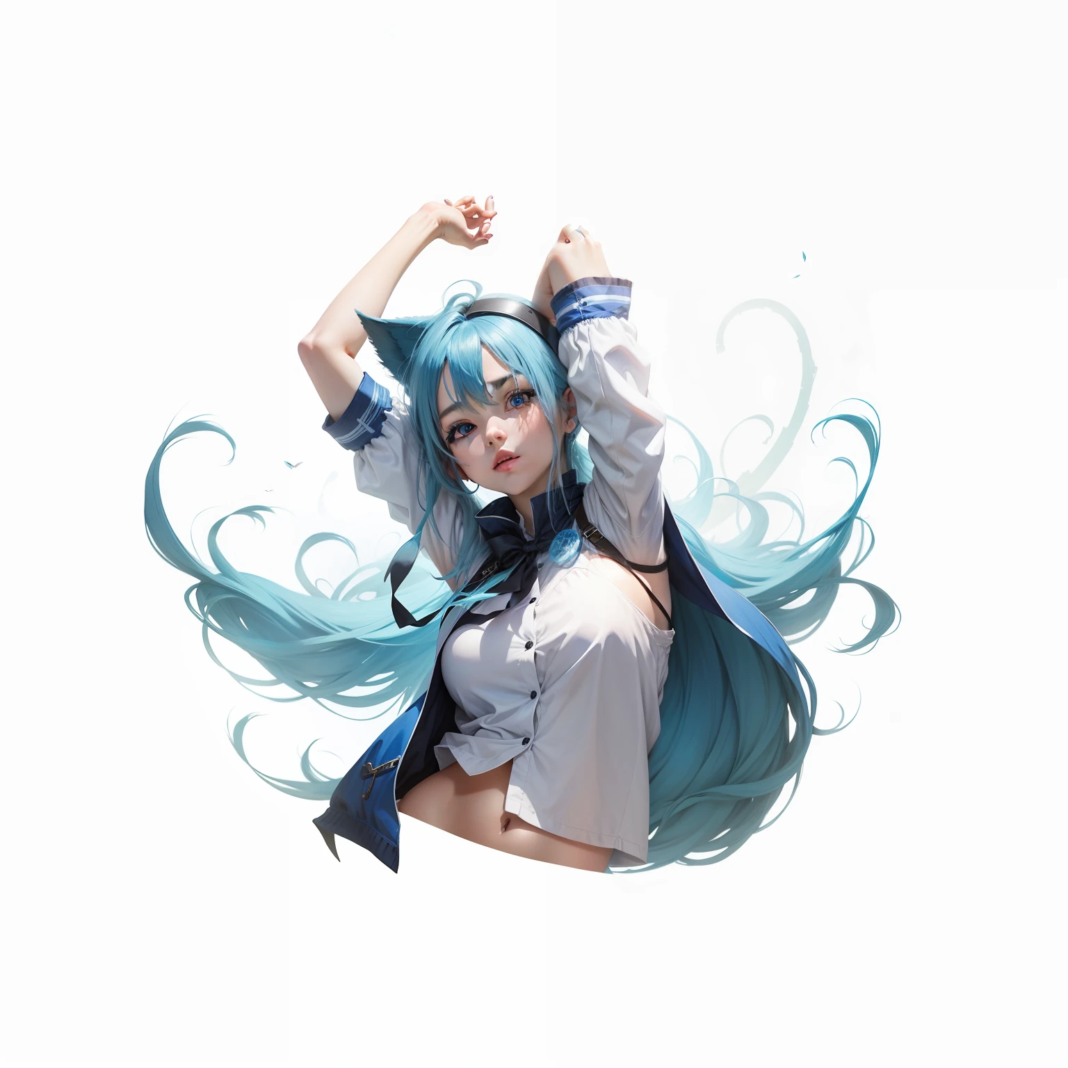 Blue-haired girl