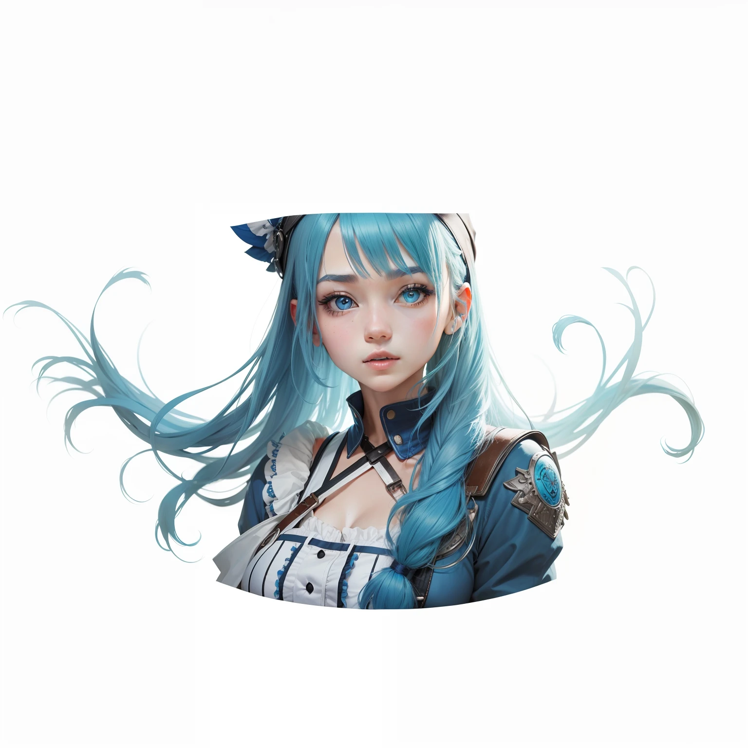 Blue-haired girl