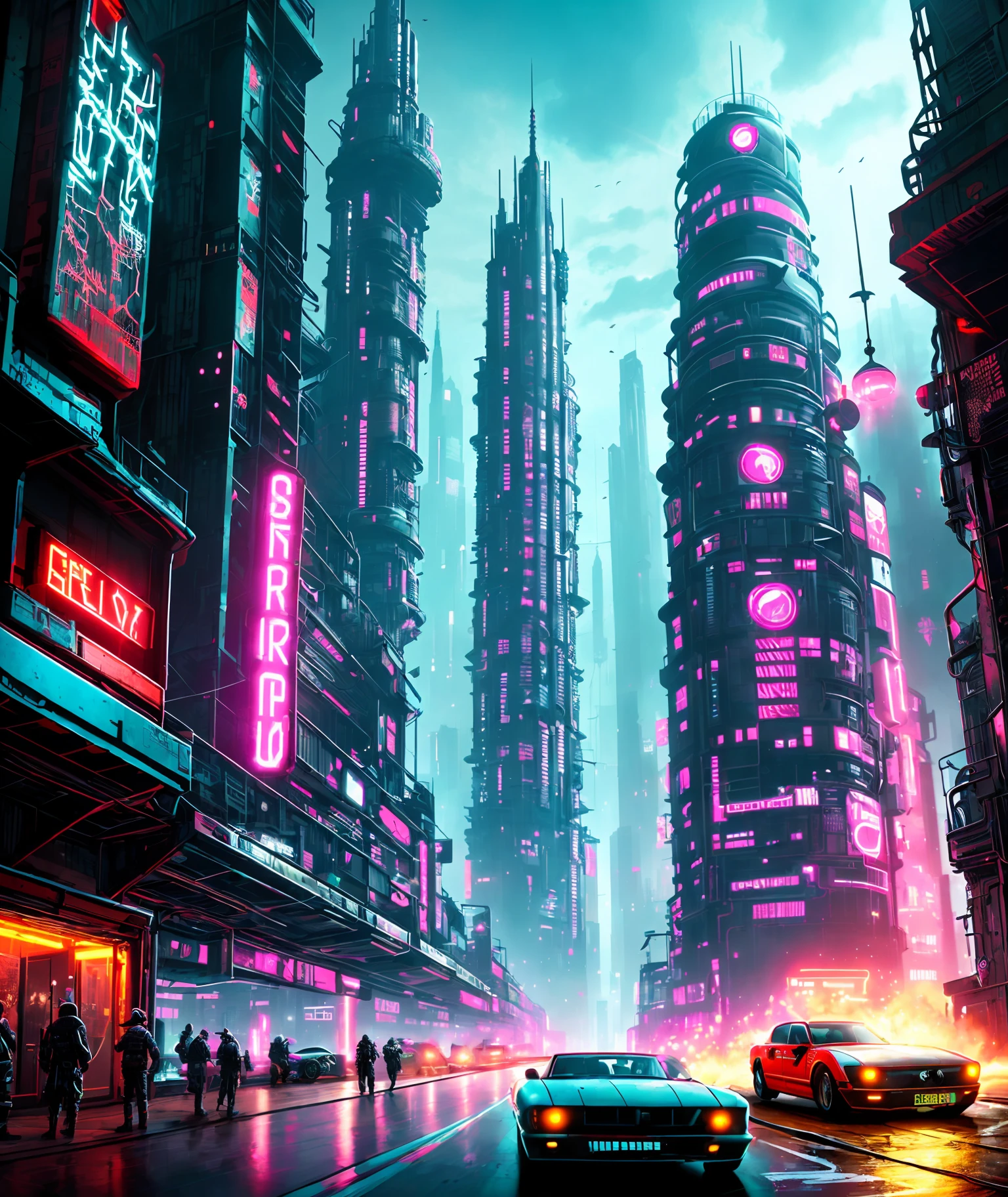 cyber punk perssonage,scenecy