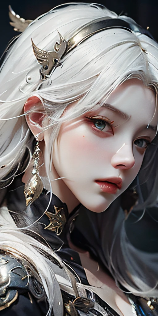 a close up of a woman with white hair and a white mask, beautiful character painting, guweiz, artwork in the style of guweiz, white haired deity, by Yang J, epic exquisite character art, stunning character art, by Fan Qi, by Wuzhun Shifan, guweiz on pixiv artstation