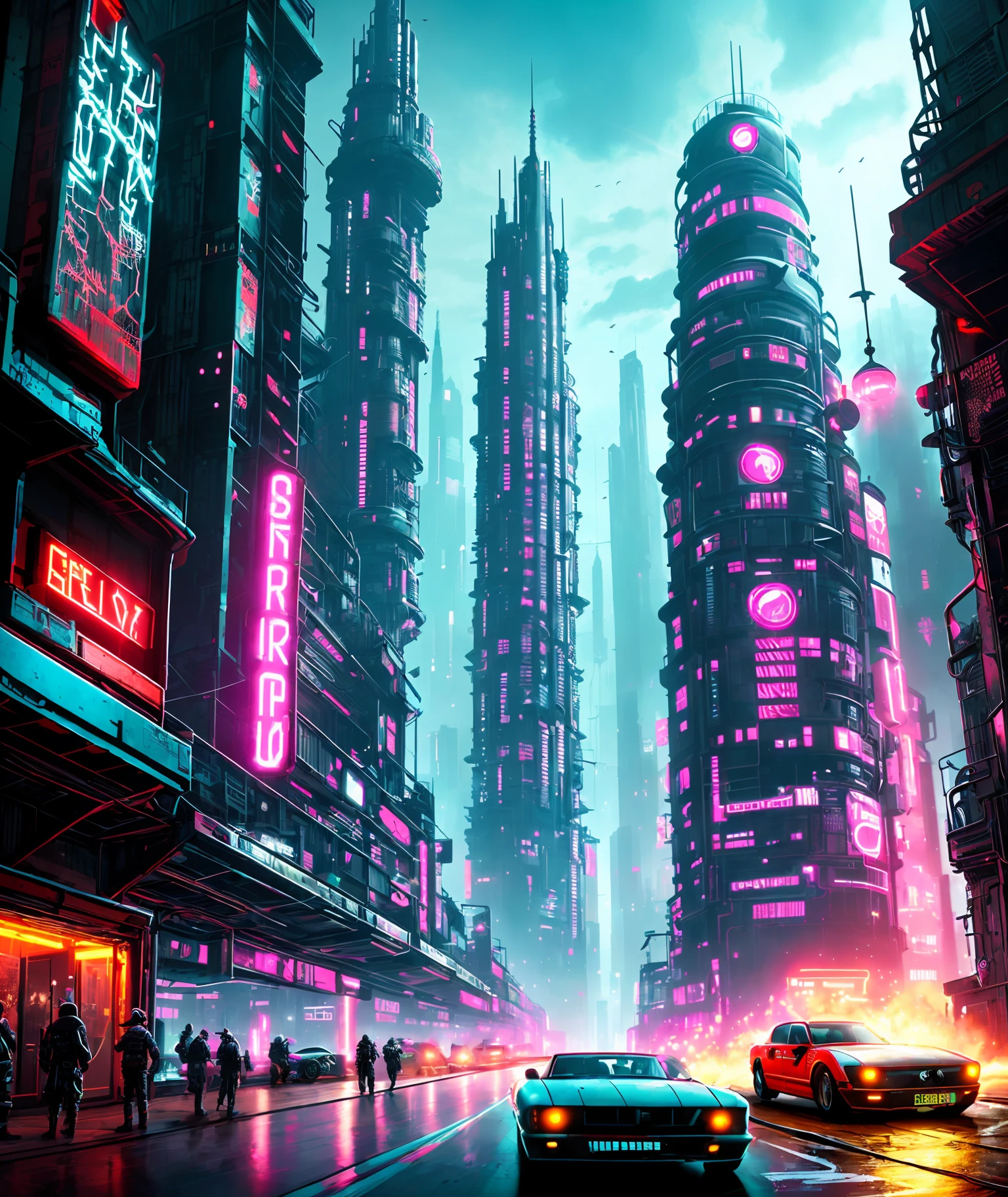 cyber punk perssonage,scenecy