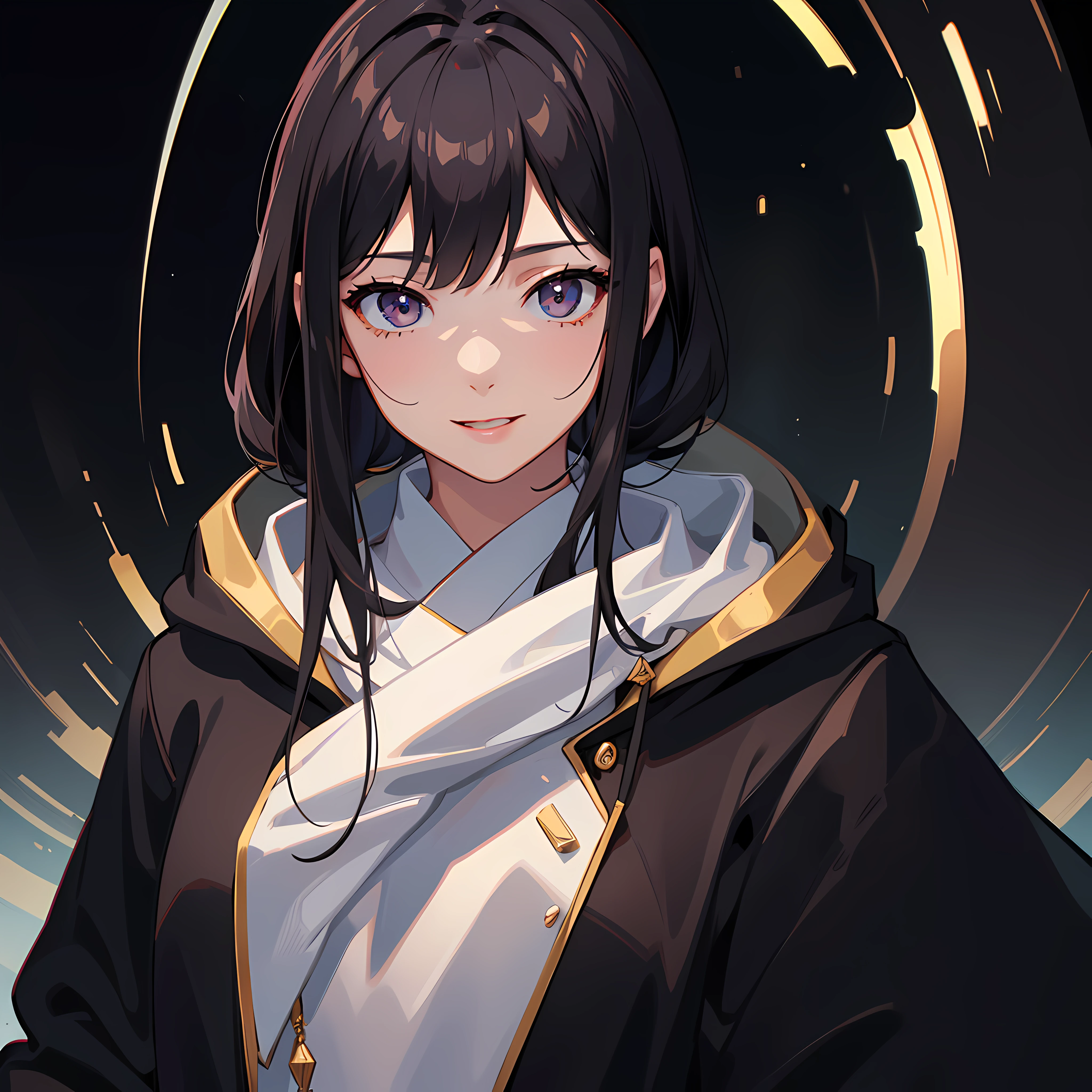 Masterpiece, 1 Beautiful Girl, Detailed, Swollen Eyes, Best Quality, Ultra High Resolution, (Reality: 1.4), Original Photo, 1boy, Cinematic Lighting, Smiling, Japanese, Asian Beauty, Korean, Neat, Very Beautiful, Slightly Young Face, Beautiful Skin, Slender, Cyberpunk Background, (ultra realistic), (illustration), (high resolution), (8K), (very detailed), (best illustration), (beautifully detailed eyes), (super detailed), (wallpaper), (detailed face), viewer looking, fine detail, detailed face, pureerosfaceace_v1, smiling, 46 point slanted bangs, facing straight ahead facing, neat clothes, dark colored eyes, hair wet from rain, black hoodie with red lightning pattern, body facing forward,Kyoko Saito、
