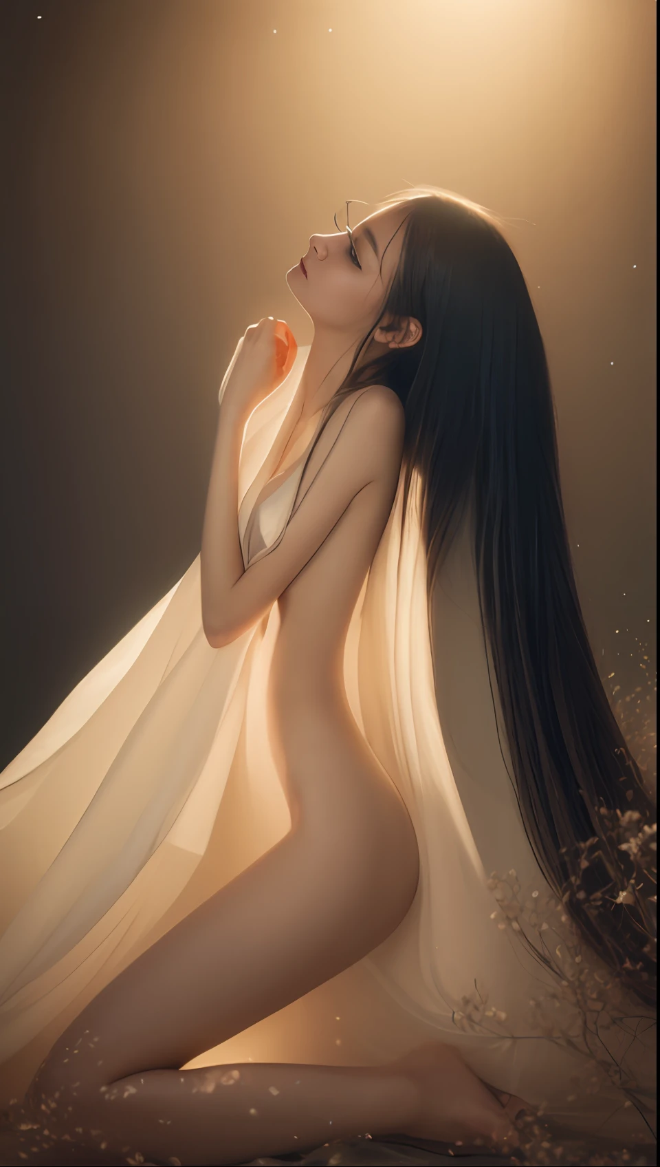 1girl、NSFW、Lower breast、cleavage of the breast、Huge Breasts Perfect Hair Perfect Face Perfect Body Perfect Hands Perfect Fingers Perfect Chest Perfect Image、Balanced、Masterpiece perfect background、in the universe、Alone、The beauty of the galaxy、long straight black hair、Labret Earrings、ear piercings、Sexy and attractive cool relaxed natural pose、Balanced photo、 Freely swaying chest、swollen breasts、oversize breast、Extra thick Little West Perfect composition with highly detailed high resolution Professional quality octane rendering 3DCG 8K、Soft light、Full body、barechested