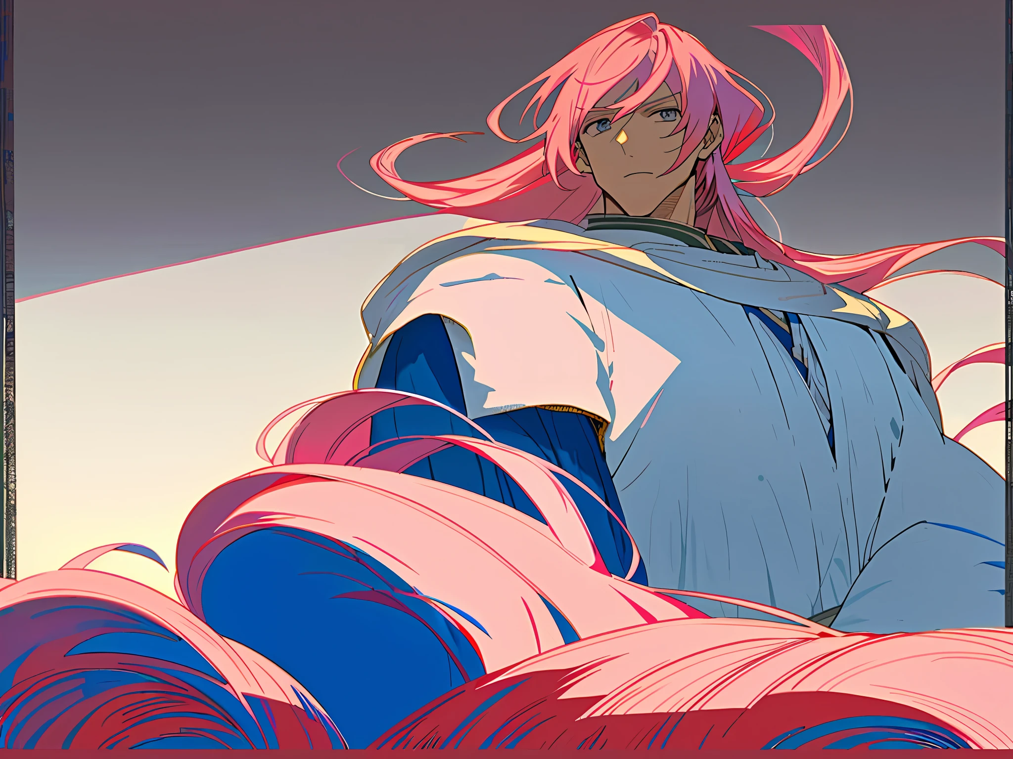 ((tmasterpiece)),(((Best Picture Quality))),(character design sheet,frontage,Lateral face,on back),illustratio,1 boy,Pink hair color,long whitr hair,Gentle head flower,By bangs,SakuraNS,Classic hairstyle,Deep eyes,Environment transformation,Classic hairstyle,Beautiful posture,male people,Japan antiquity,charturnbetalora,(Simple background,white backgrounid:1.3)