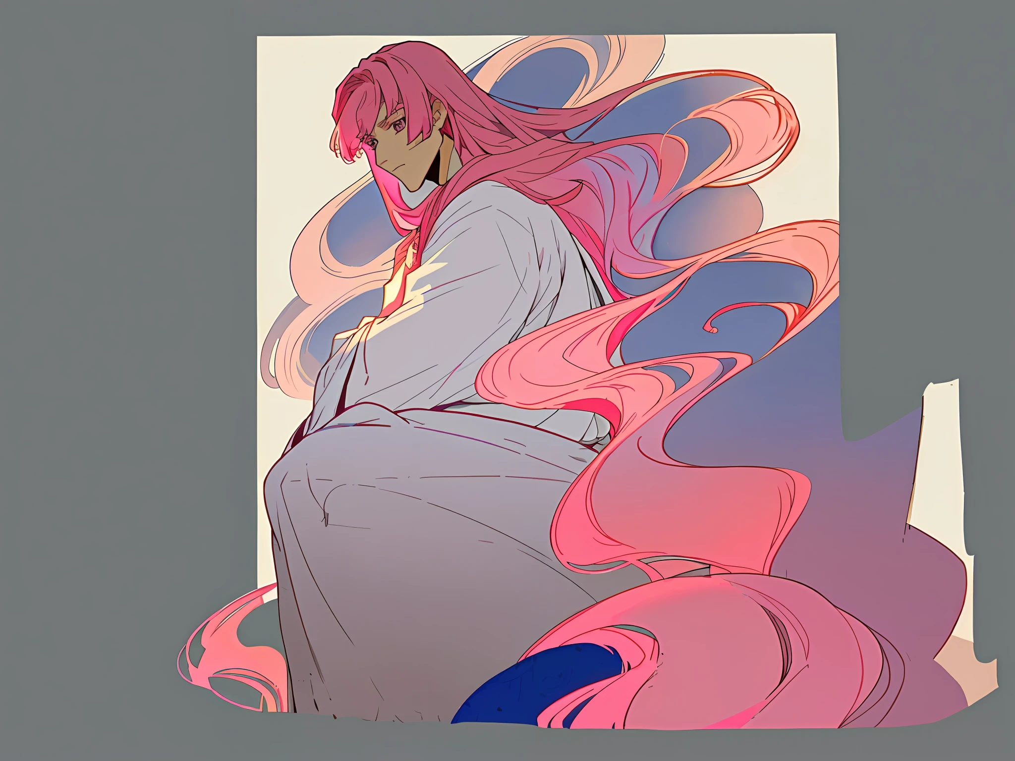 ((tmasterpiece)),(((Best Picture Quality))),（character design sheet,frontage,Lateral face,on  back),illustratio,1 boy,Pink hair color,long whitr hair，Gentle head flower，By bangs,SakuraNS，Classic hairstyle,Deep eyes,Environment transformation,Classic hairstyle，Beautiful posture，male people，Japan antiquity，charturnbetalora，（Simple background，white backgrounid：1.3）