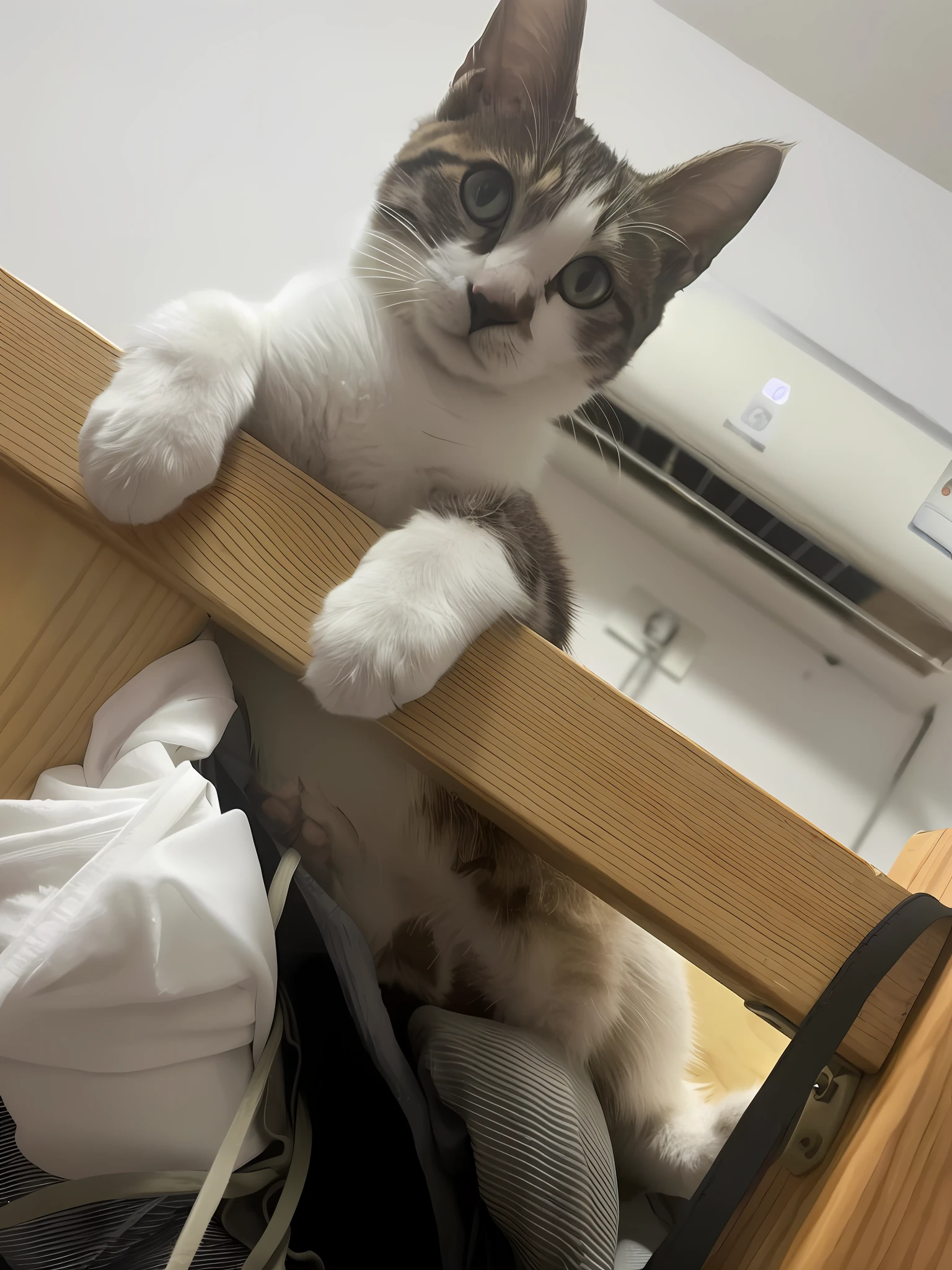 8yk,RAW photogr,(tmasterpiece),(best qualtiy),A high resolution,(A kitten),(realisticlying,realisticlying:1.2),Ultra-detailed physically based rendering,brown pubic fur,A cat alone,Beds,((HighestQuali,16k,tmasterpiece:1.3),Perfect cat:1.4,(Highly Detailed Face and Skin Textur),perfect eyes,Thin pass,well-illuminated,,-s2, --auto