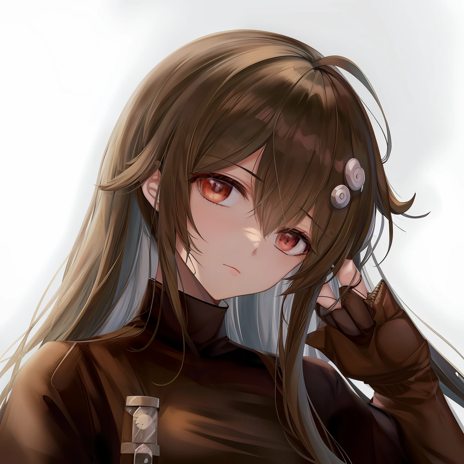 Anime girl with long hair and black top with sword, made with anime painter studio, drawn in anime painter studio, rogue anime girl, Female protagonist 👀 :8, detailed portrait of an anime girl, unknown artstyle, portrait of a female anime hero, digital art from danganronpa, half-body portrait, author：New Art, high quality colorful sketch