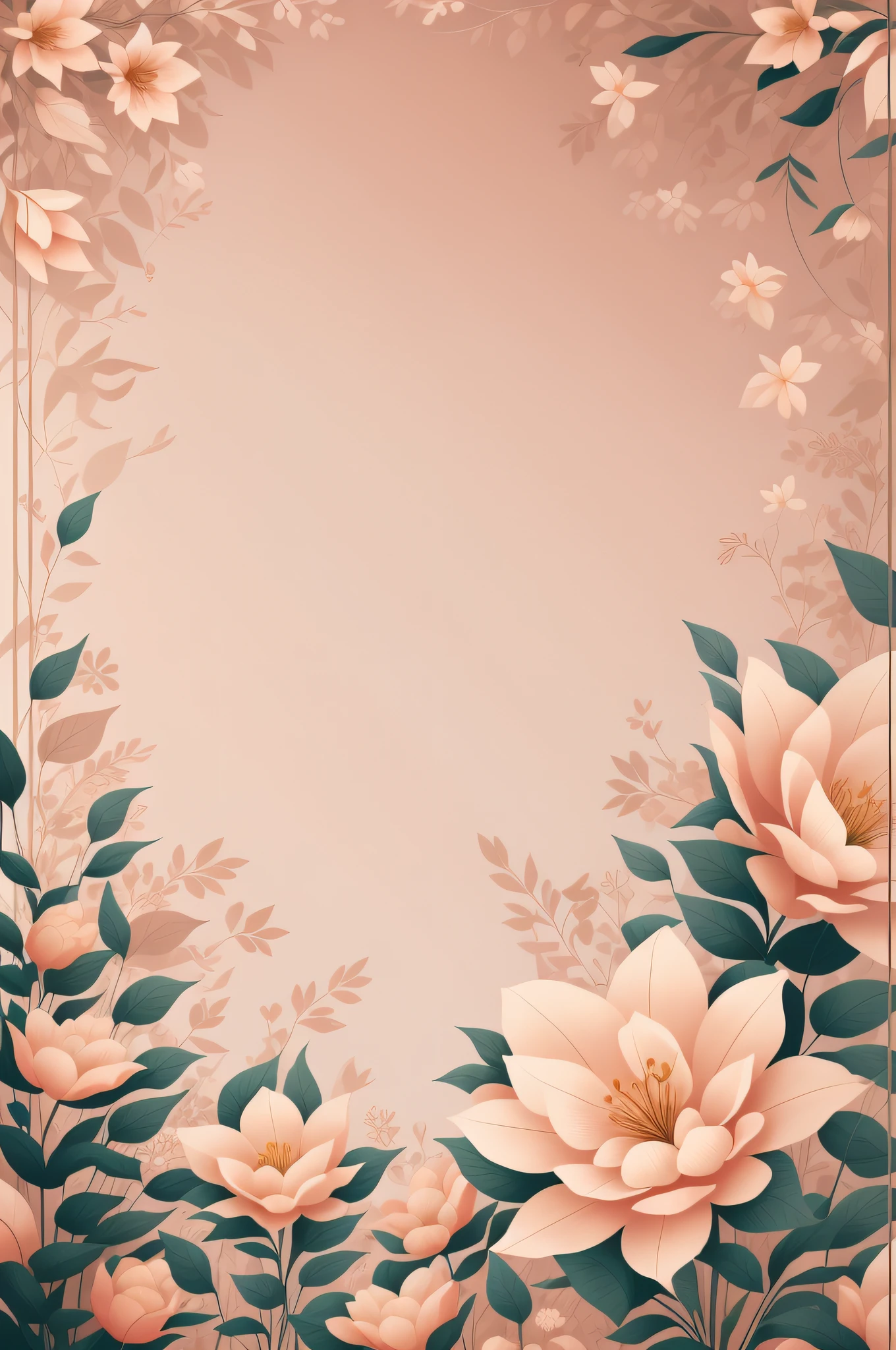 Floral background in delicate light colors