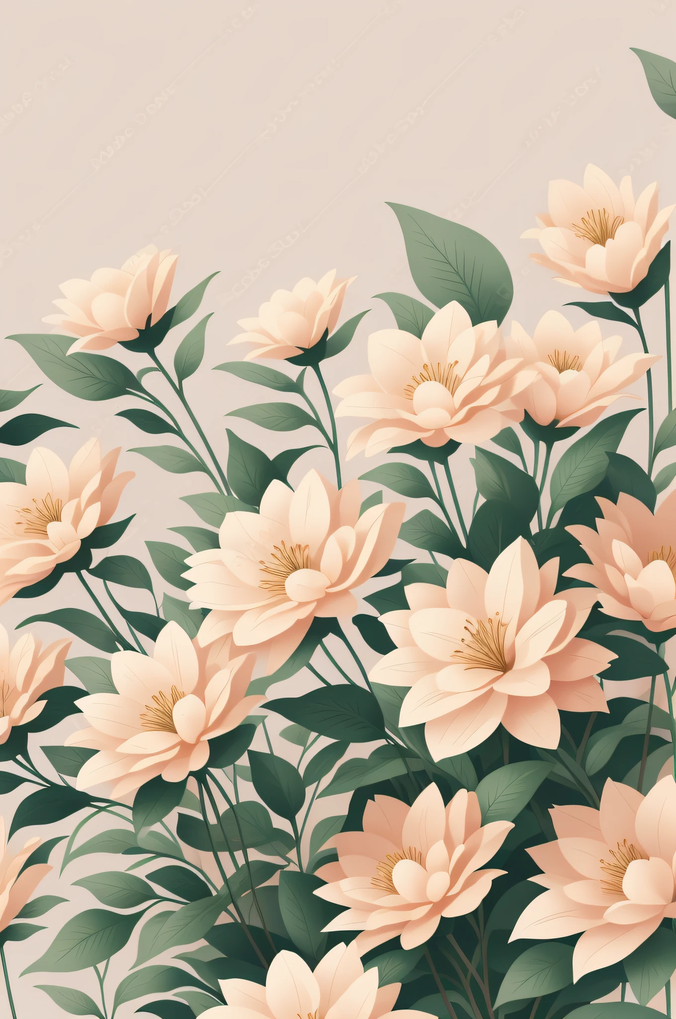 Floral background in delicate light colors