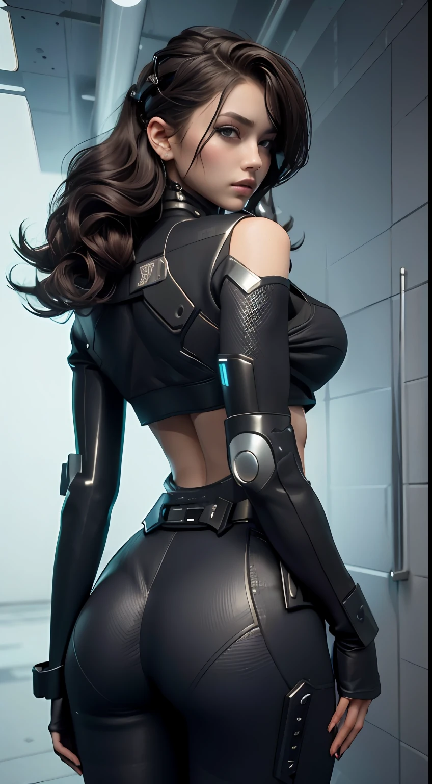 a close up of a woman in a short skirt and a top, Best anime 4k konachan wallpaper, Detailed digital anime art, 8K high quality detailed art, Digital cyberpunk anime art, cyberpunk anime girl, digitl cyberpunk - anime art, advanced digital anime art, female cyberpunk anime girl, cyborg - girl with silver hair, Badass anime 8 K, digital advanced anime art