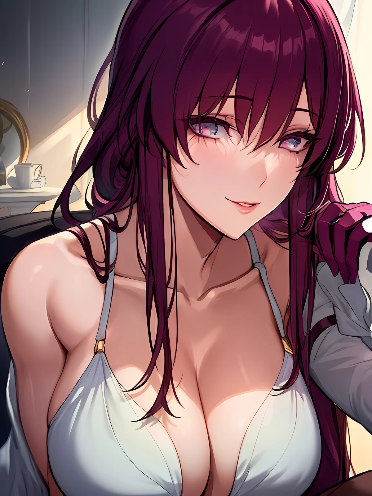 closeup cleavage， close-up perspective， KafkaHKS， 1girll， mature， a mature female，， looking at viewert， cinematic ligh， 8K， best qualtiy， tmasterpiece， hard lighting， amazing eye detail，比基尼