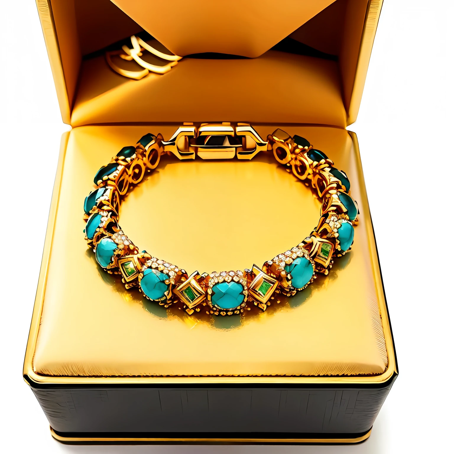 Close-up of gold bracelet with blue gemstones, Gold bracelet, blue jewellery, bvlgari, bvlgari jewelry, turquoise gold details, bulgari style, bulgari, tiffany, 8 k''. elegant, tiffany style, chaumet, elegant intricate, Beautiful and elegant, Edited, gold and blue, Dubai, Stunning!, topaz and other jewellaries